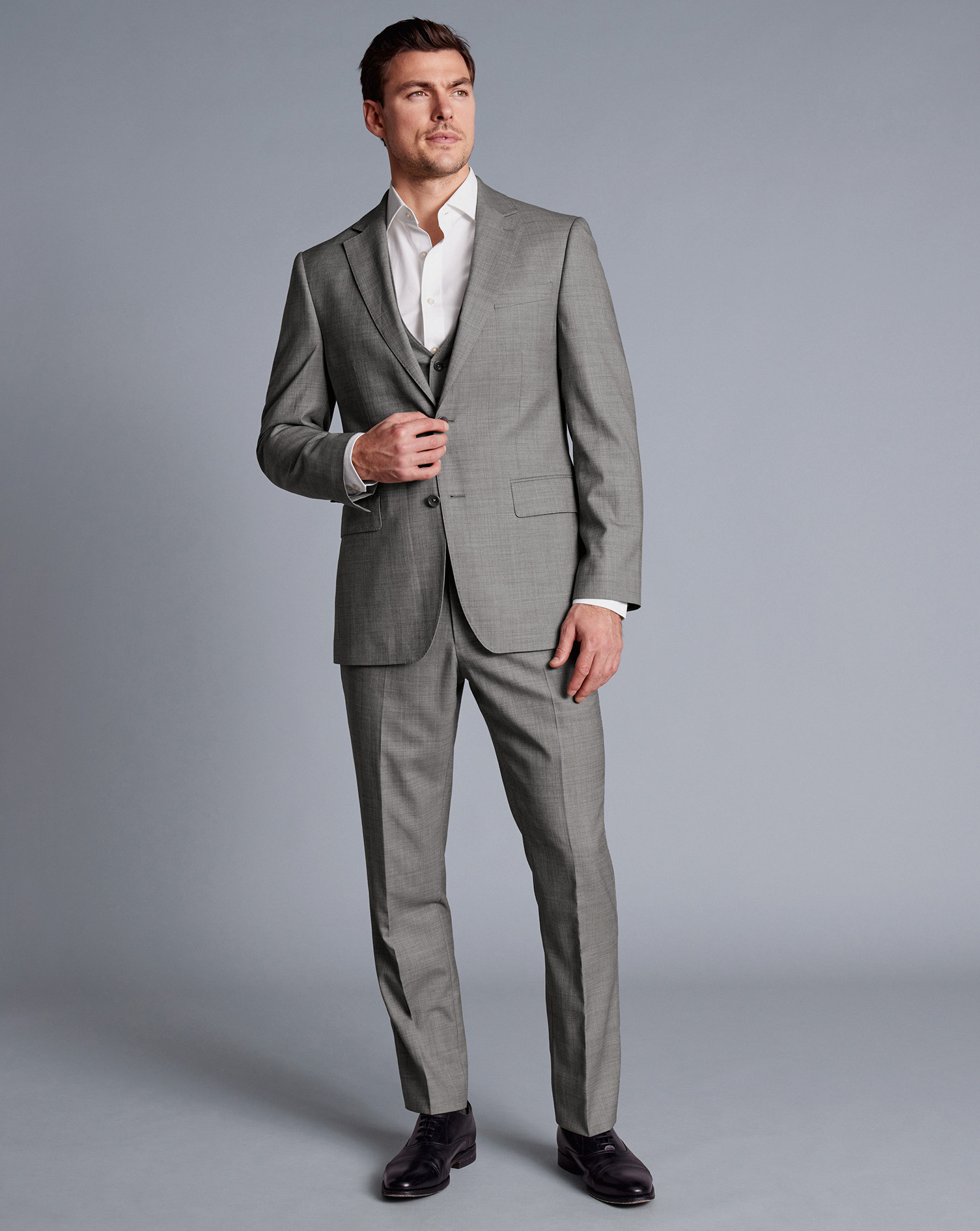 Sharkskin Suit - Light Grey