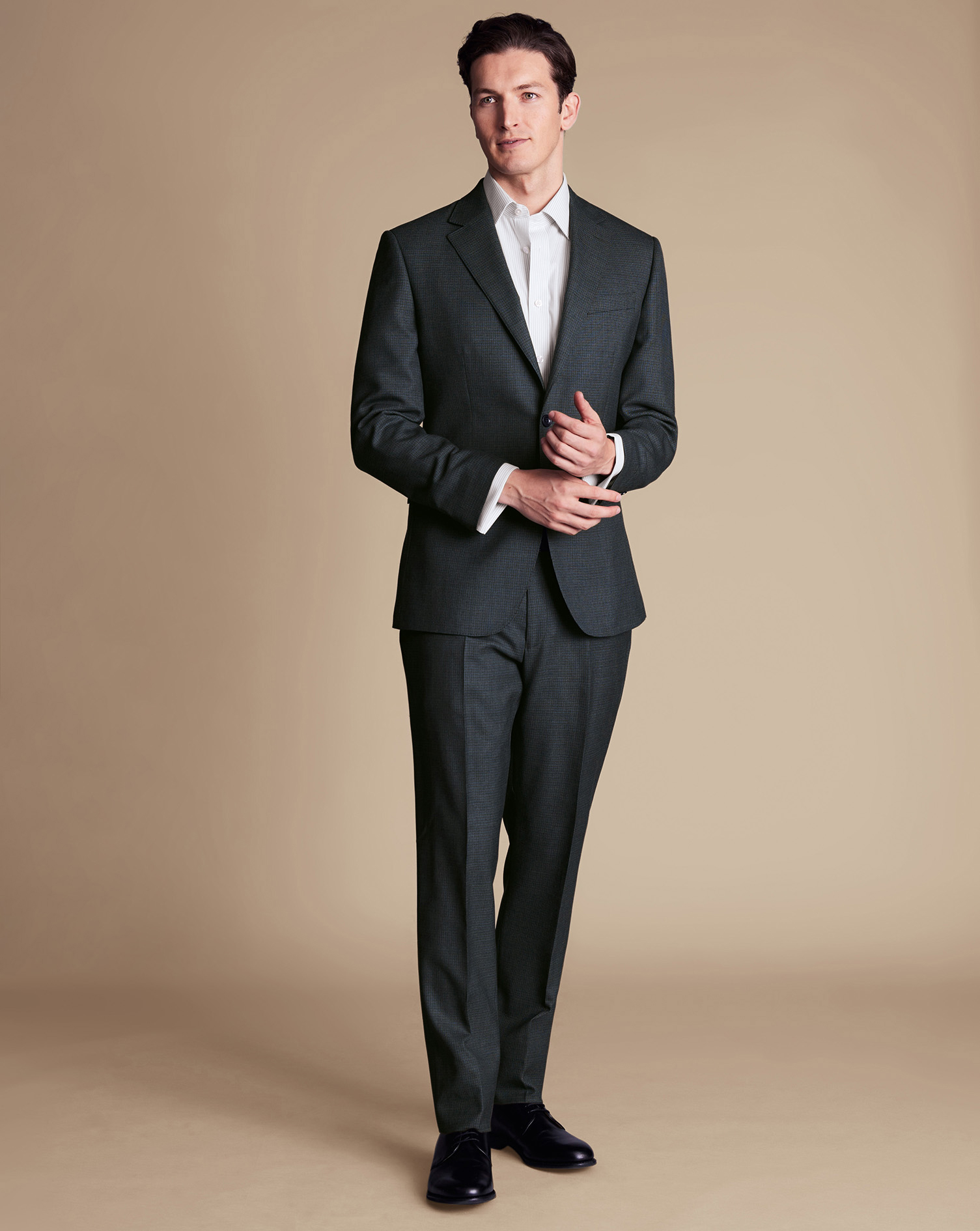 Micro Check Suit - Dark Grey