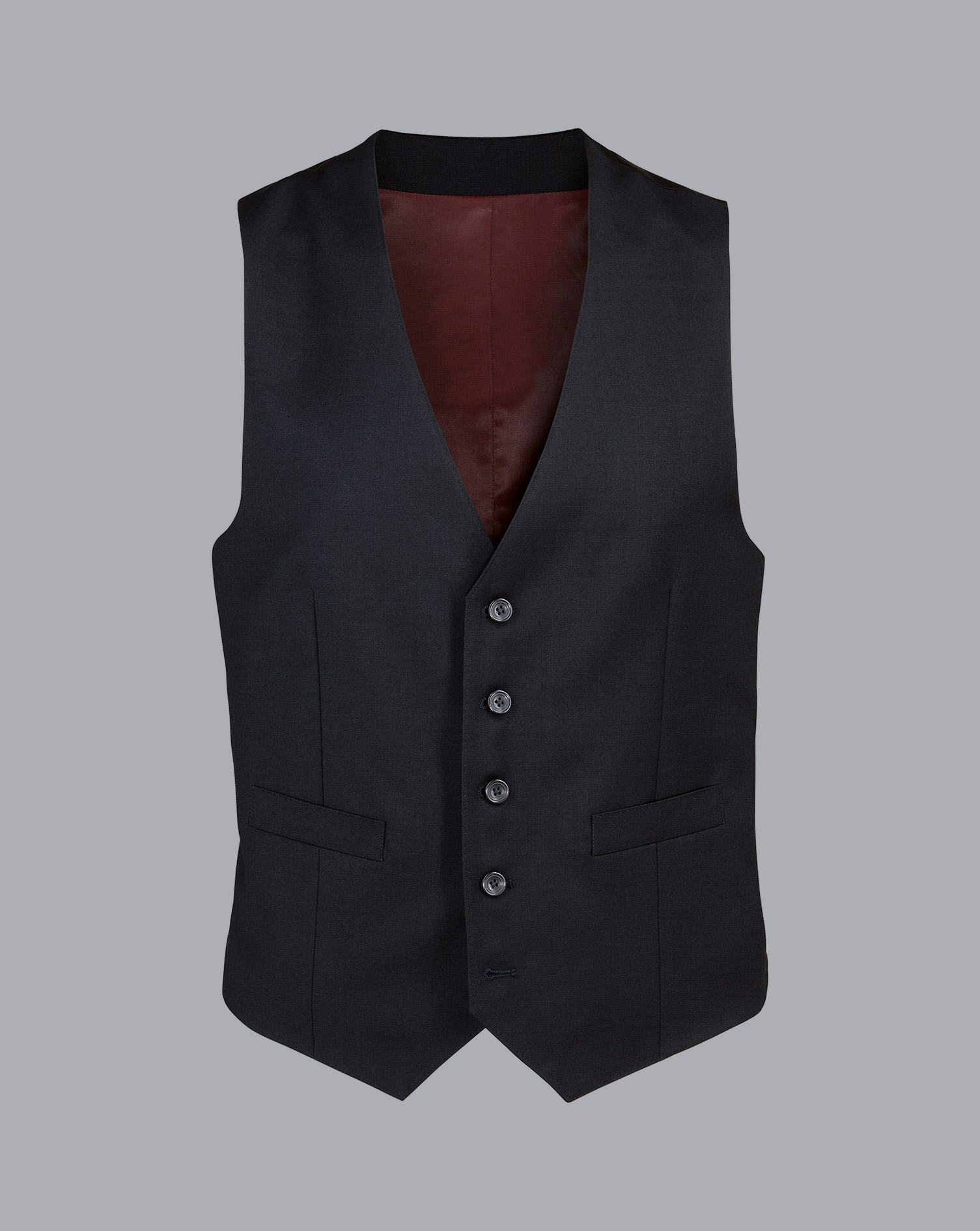 Natural Stretch Twill Waistcoat - Black