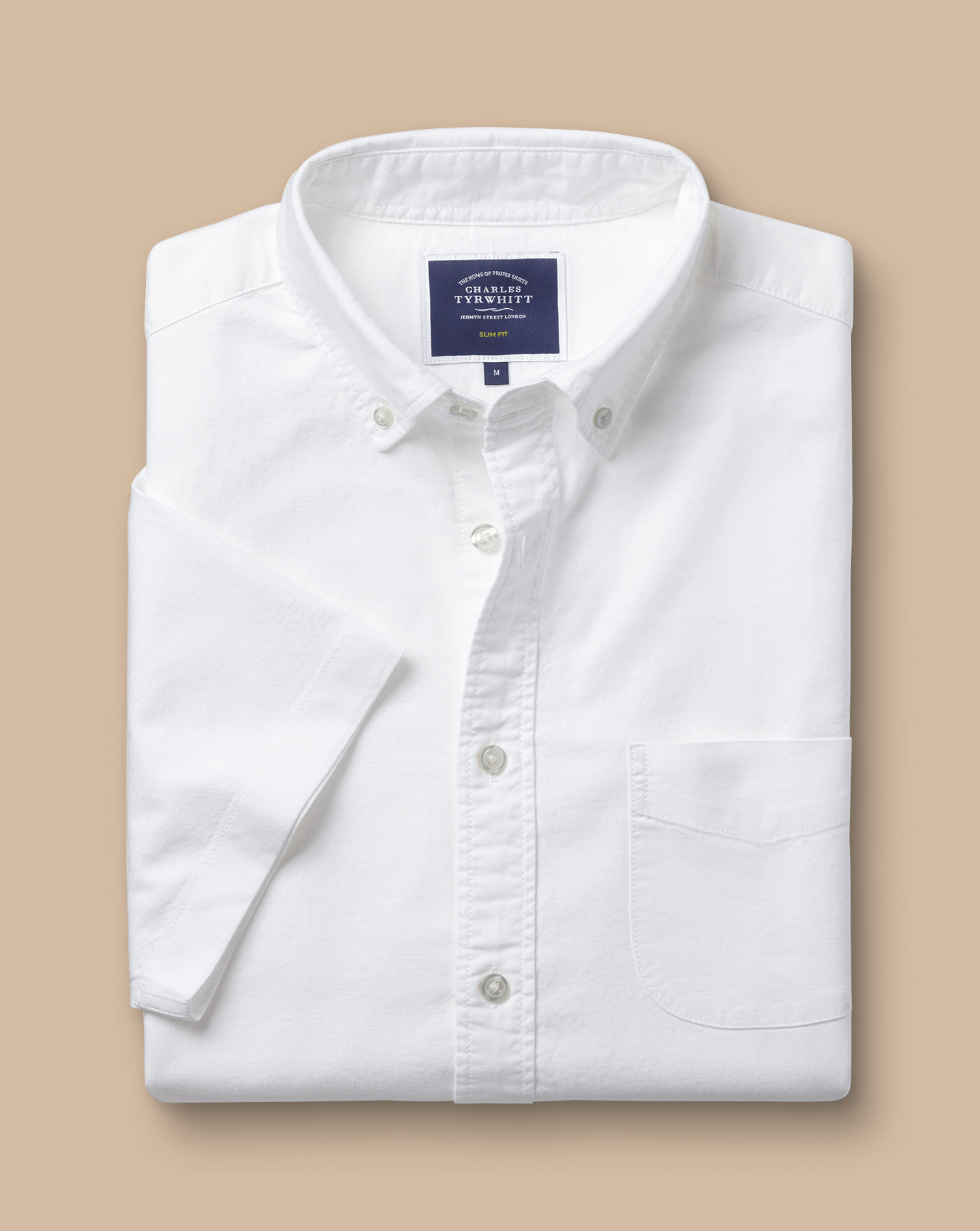 Washed Oxford Short Sleeve Shirt - White