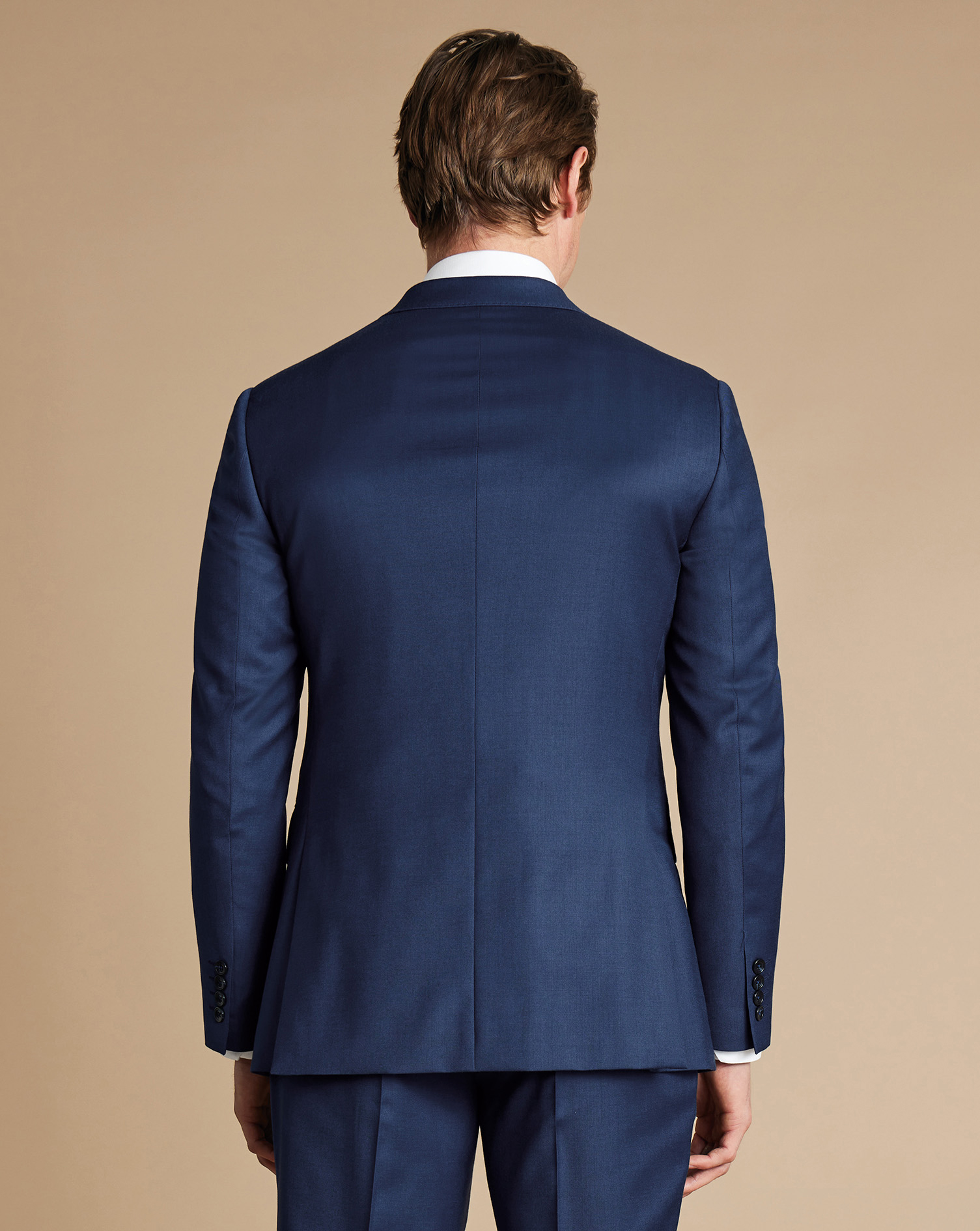 Peak Lapel Natural Stretch Twill Suit Jacket - Royal Blue