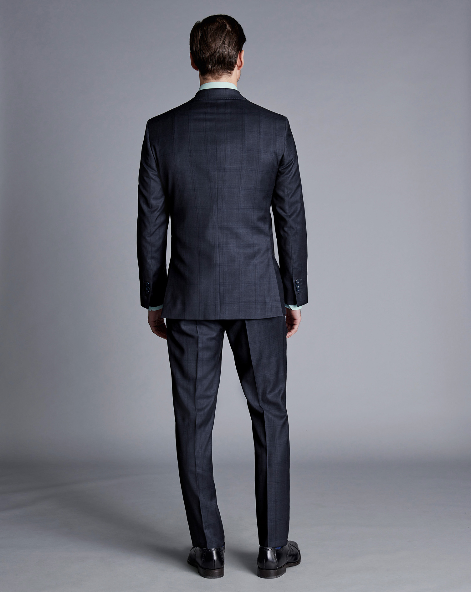 Ultimate Performance Check Suit Jacket - Navy