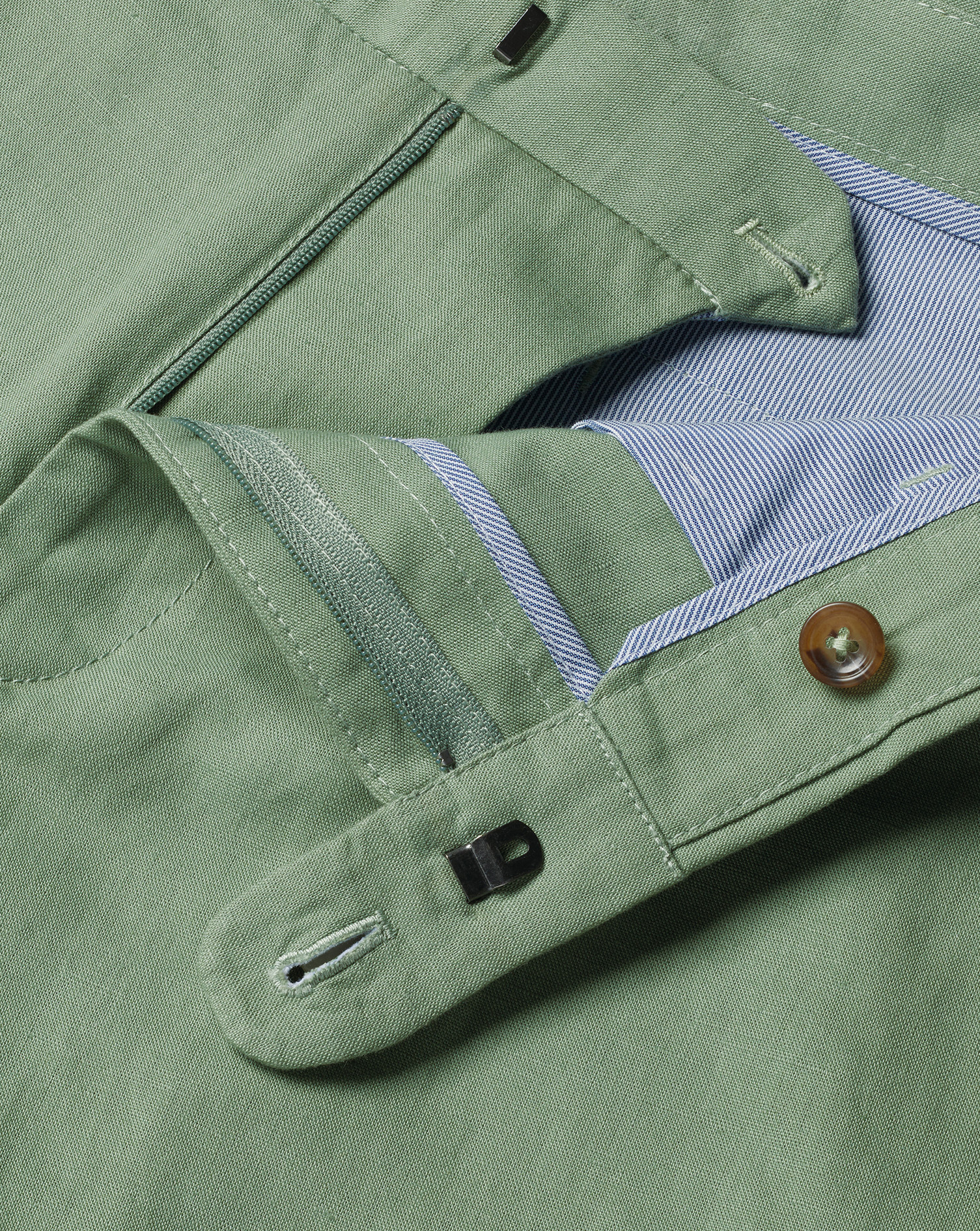 Cotton Linen Shorts - Light Green