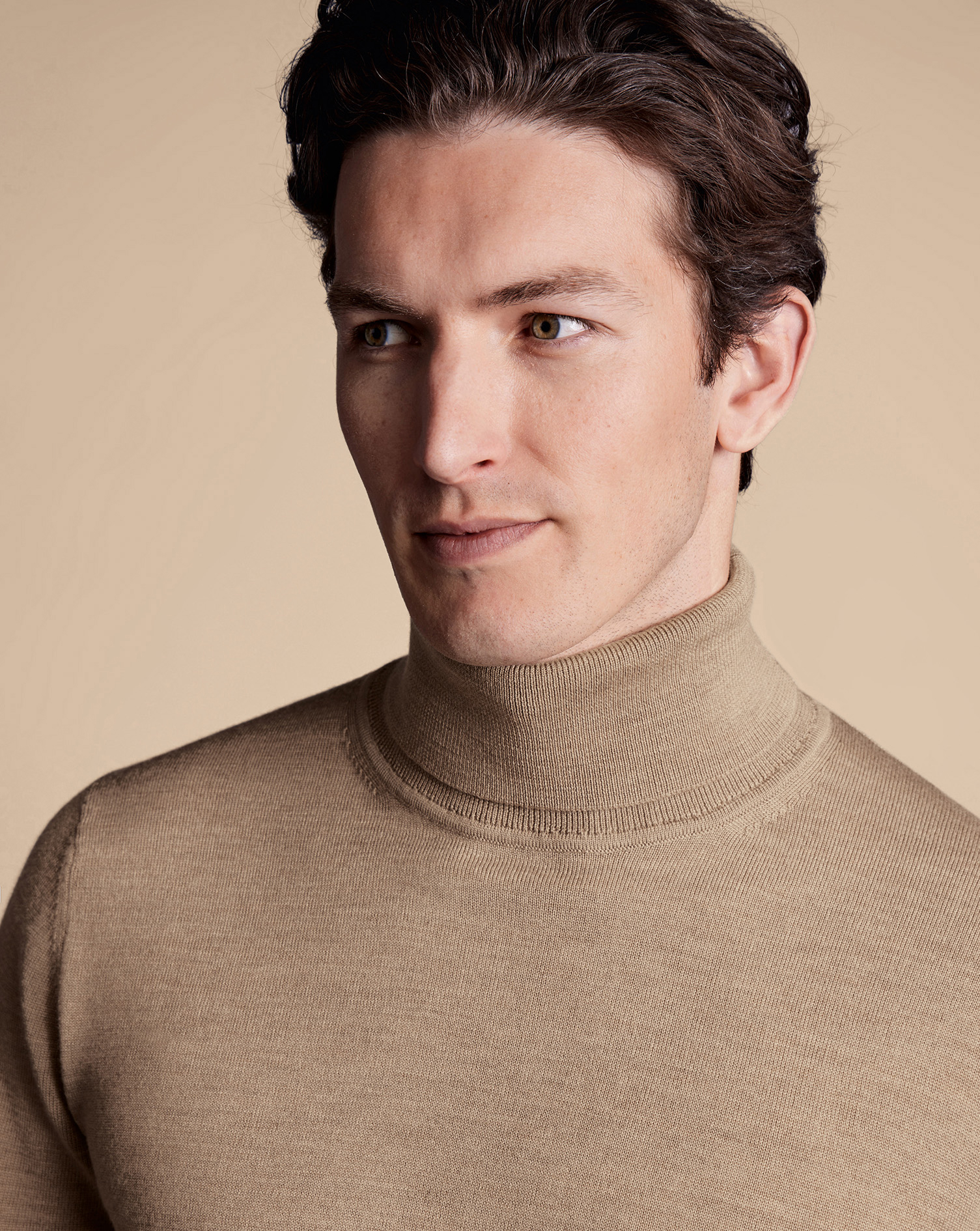 Merino Roll Neck Jumper - Oatmeal