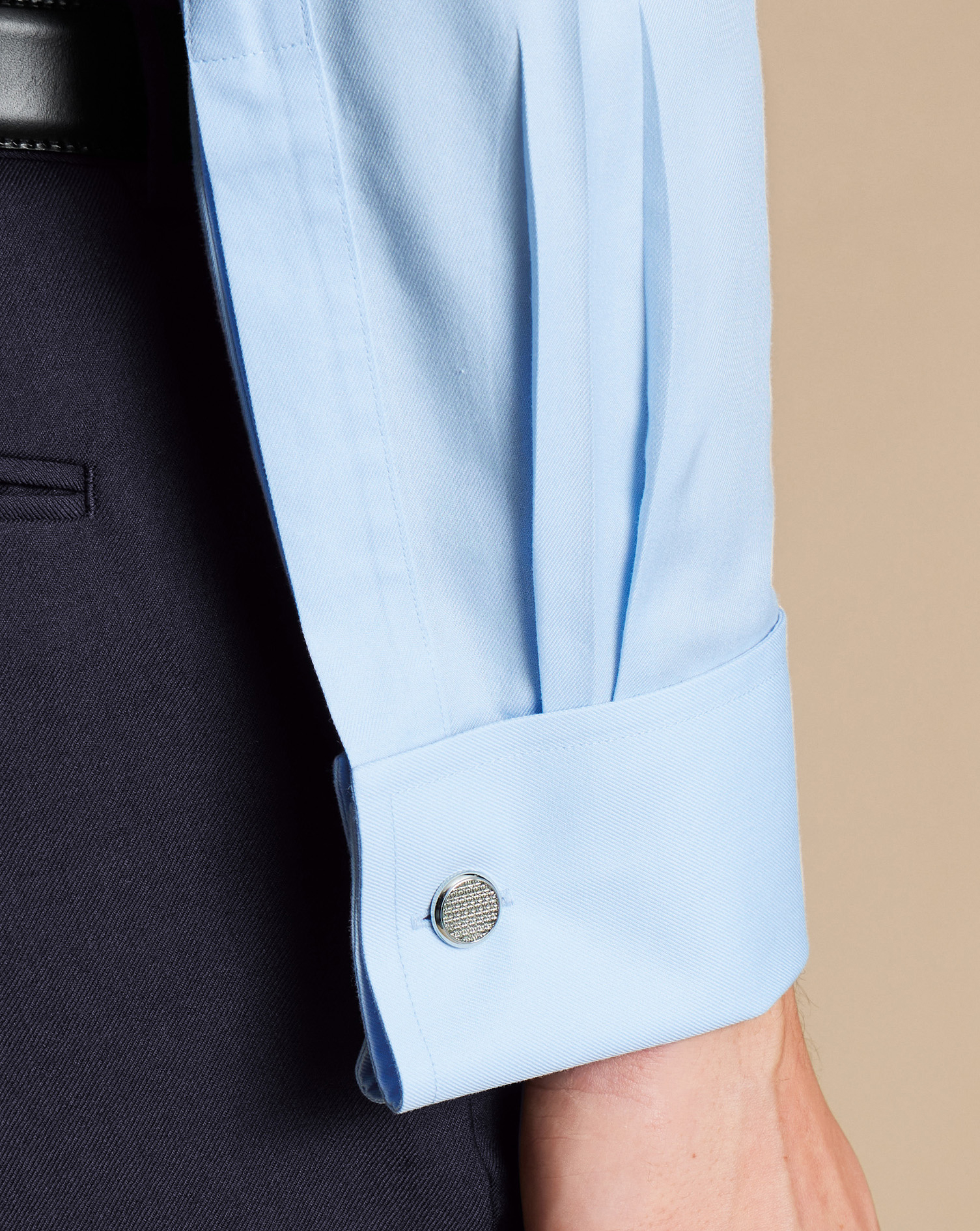 Cutaway Collar Non-Iron Twill Shirt - Sky Blue