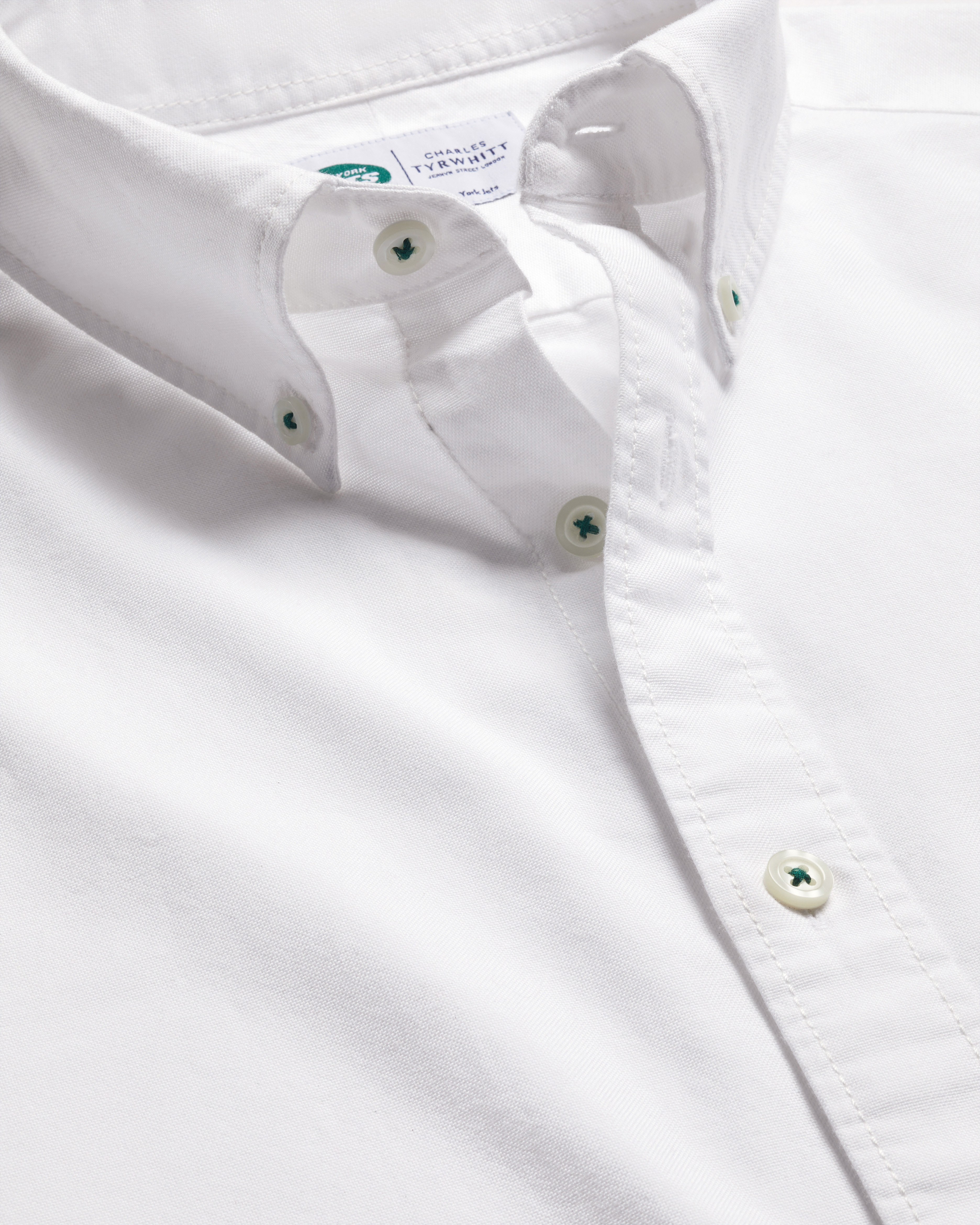 New York Jets Button-Down Collar Washed Oxford Shirt - White