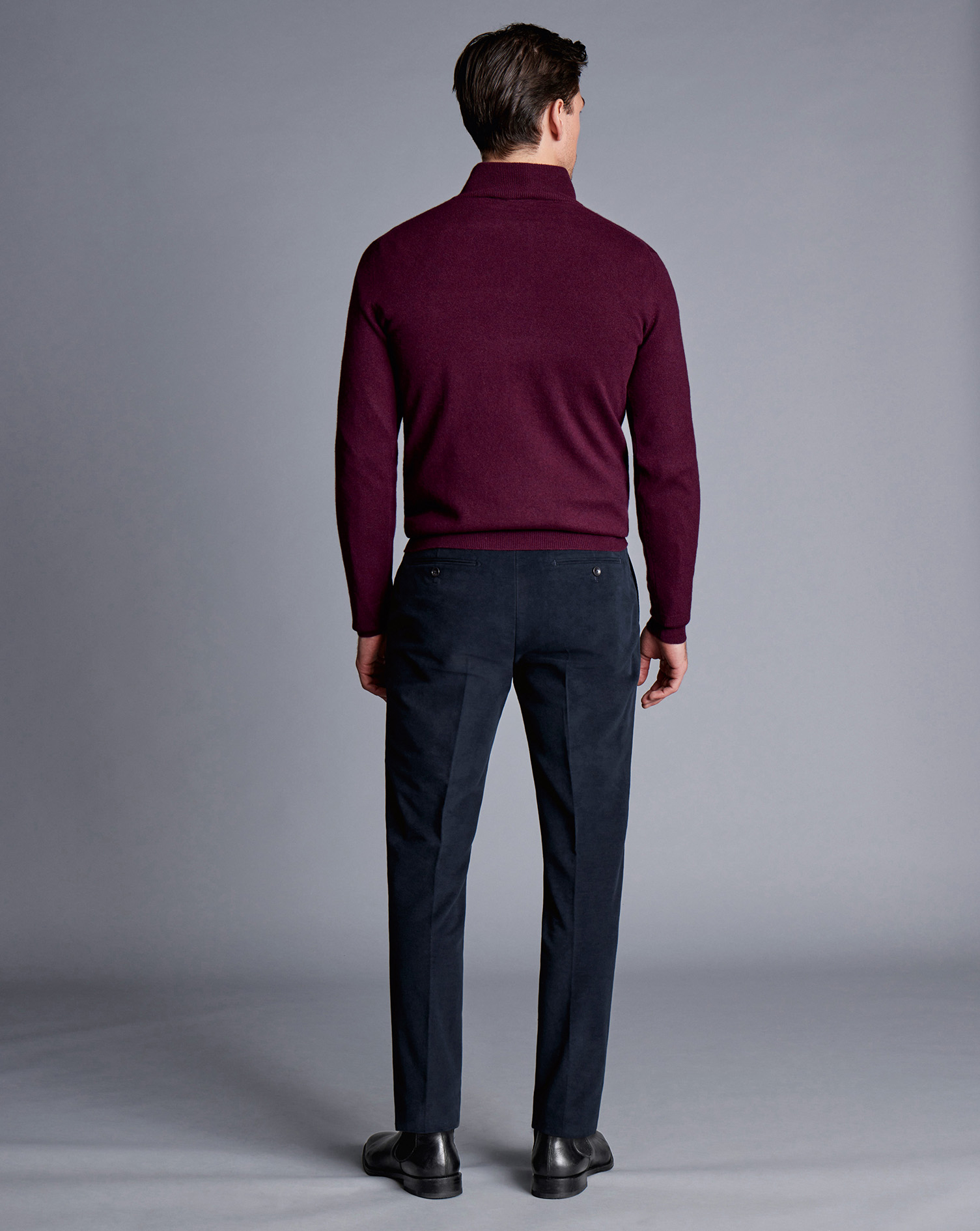 Italian Moleskin Trousers - Navy