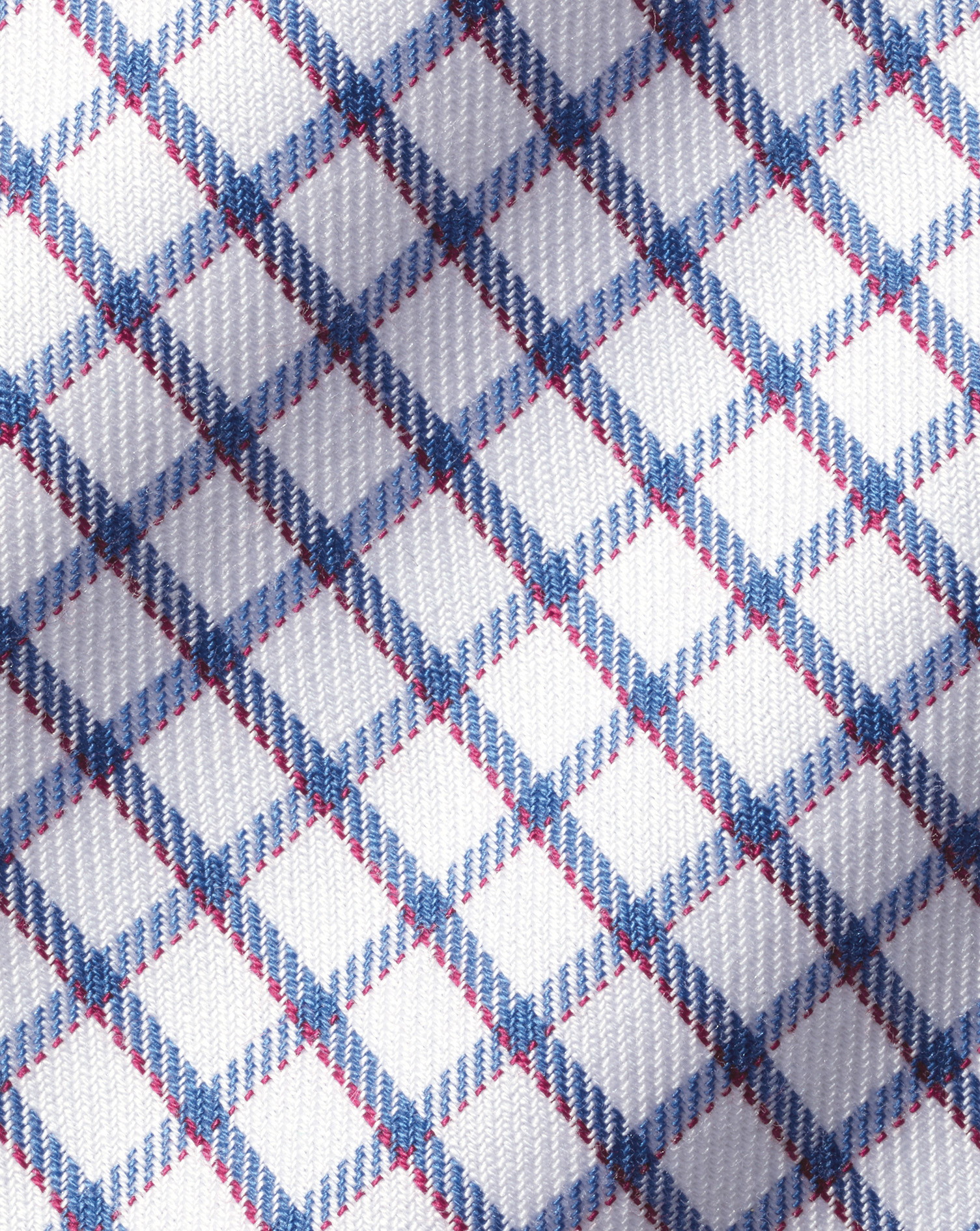 Non-Iron Two Colour Check Shirt - Indigo Blue