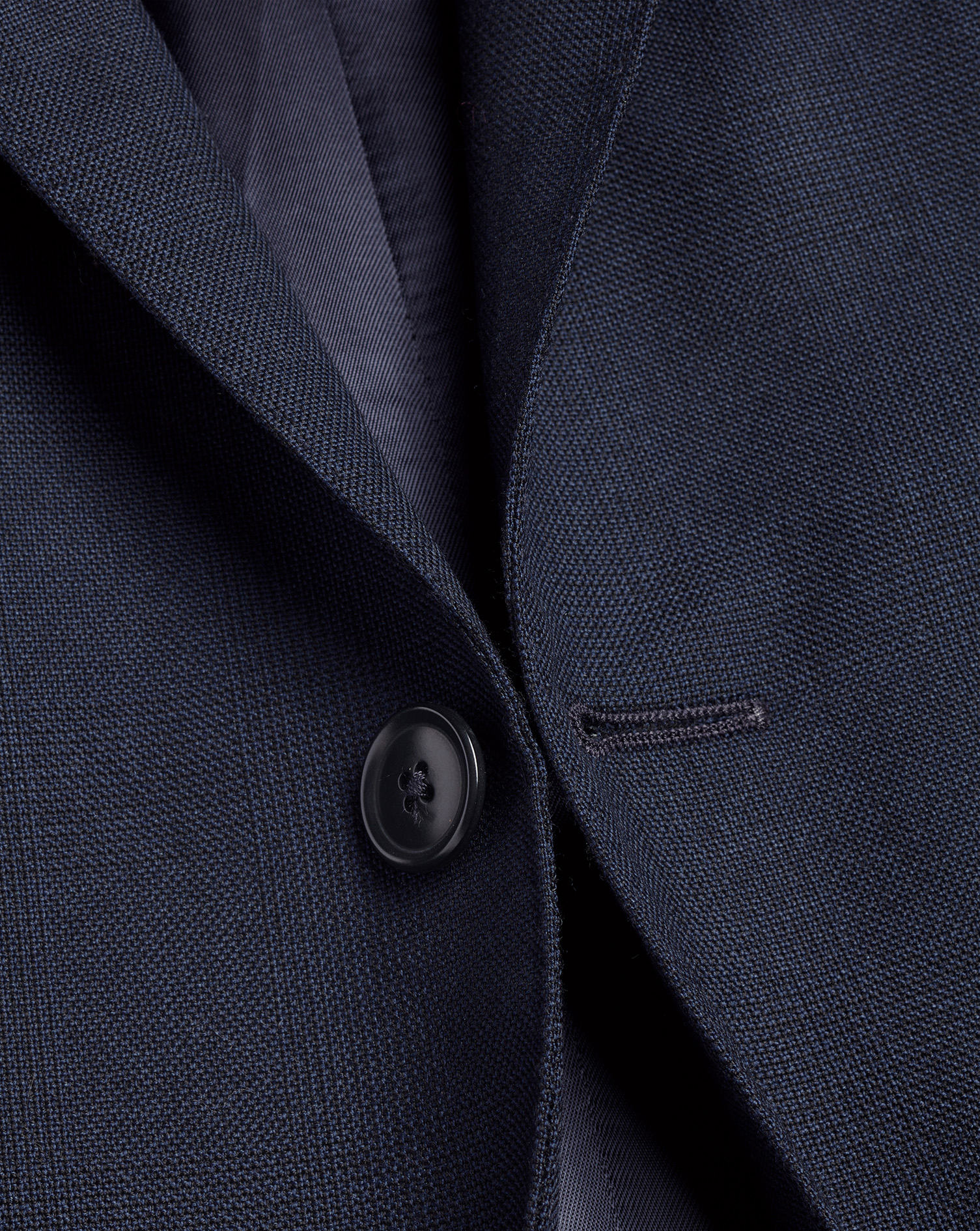 British Luxury Check Suit Jacket - Navy