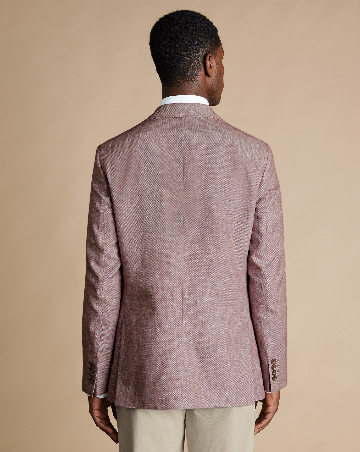 Linen Cotton Jacket - Claret Pink