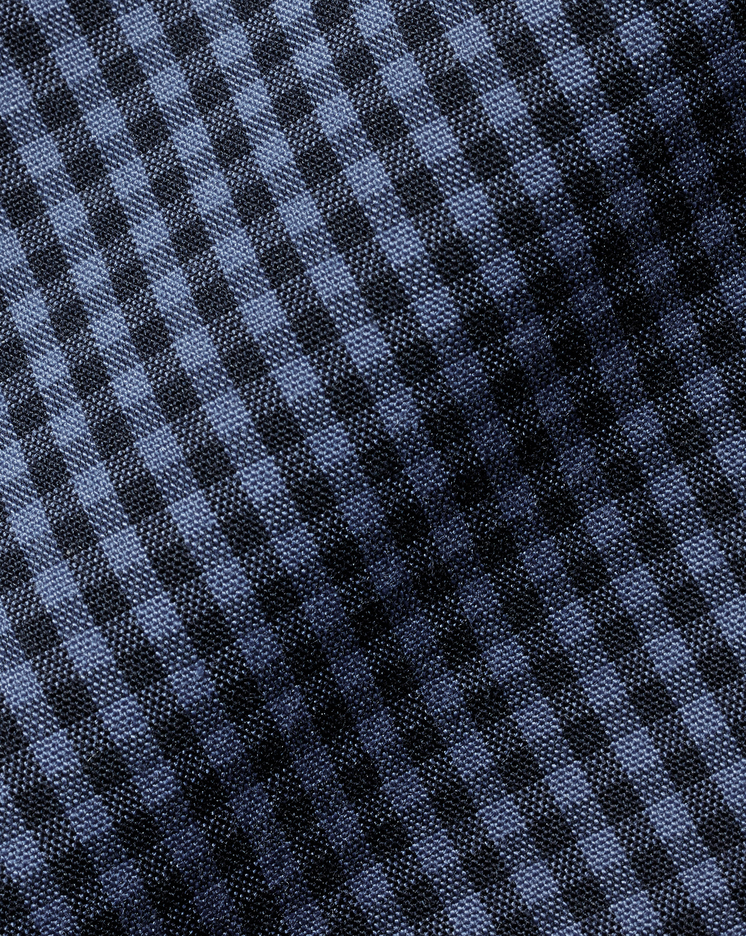 Button-Down Collar Non-Iron Stretch Poplin Mini Gingham Shirt - Indigo Blue