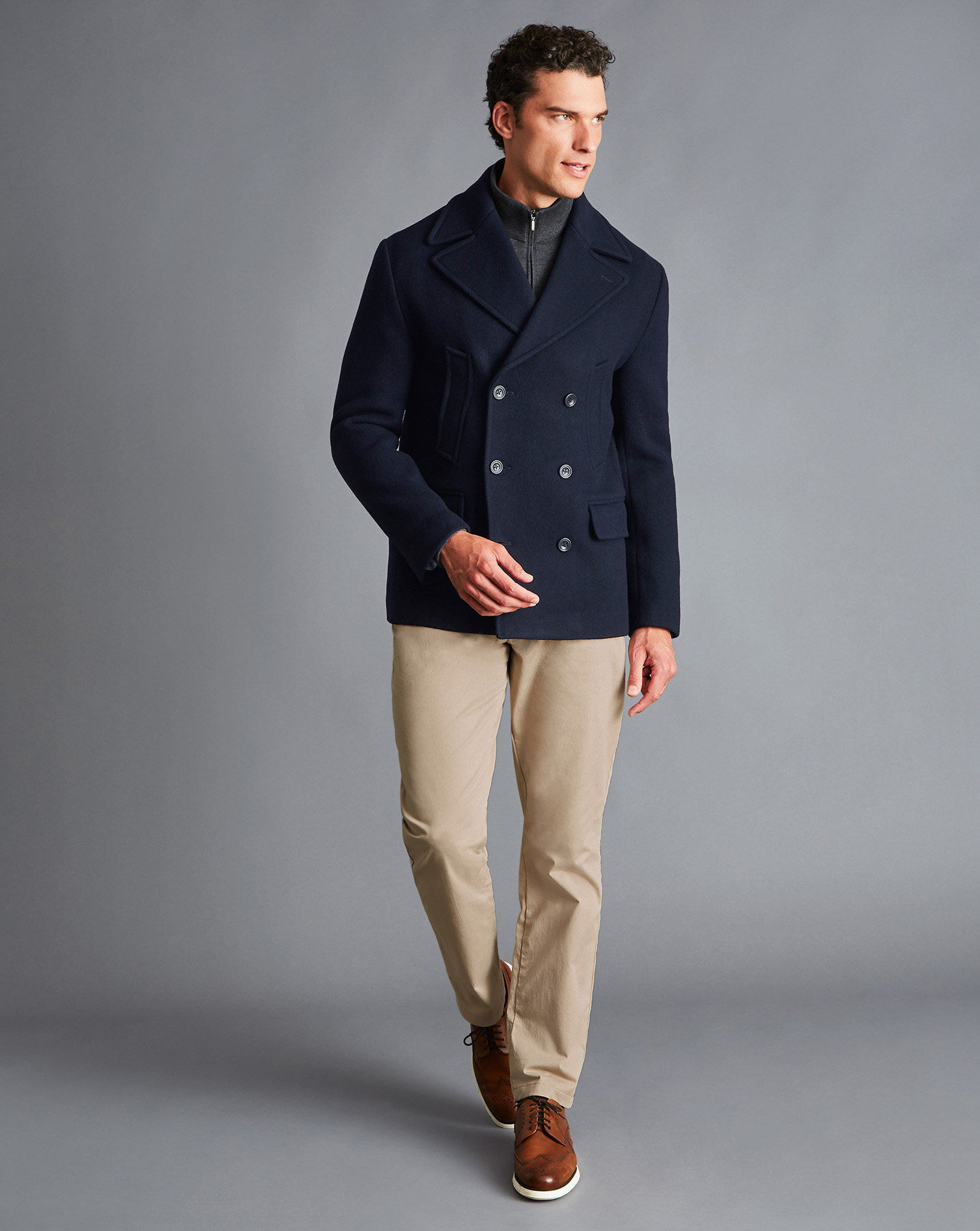 Wool Peacoat - Navy