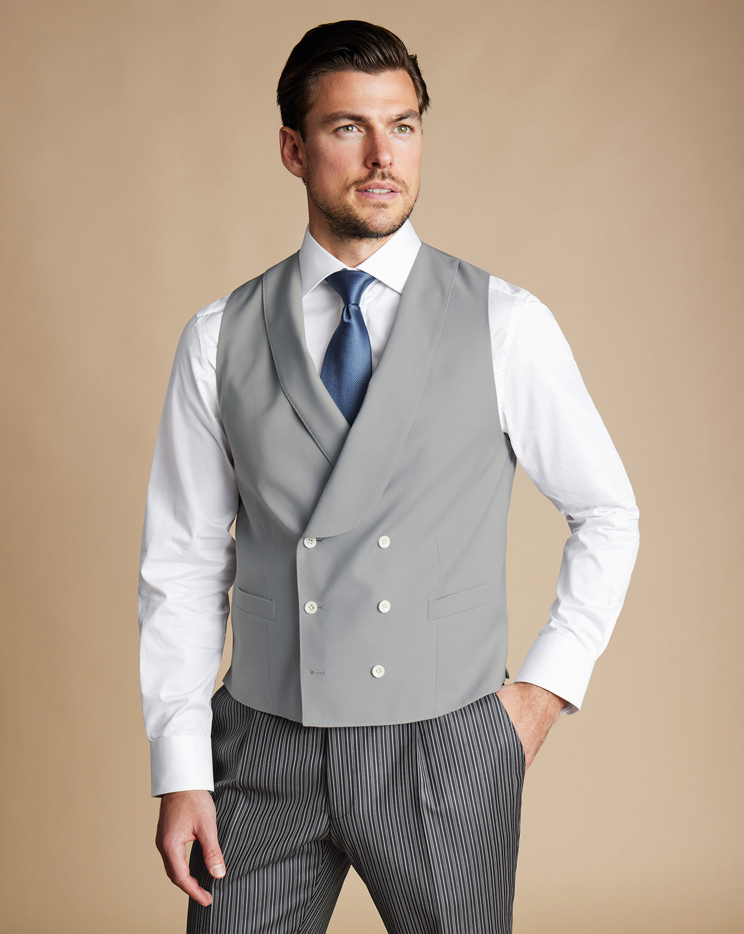 Morning Suit Waistcoat - Light Grey