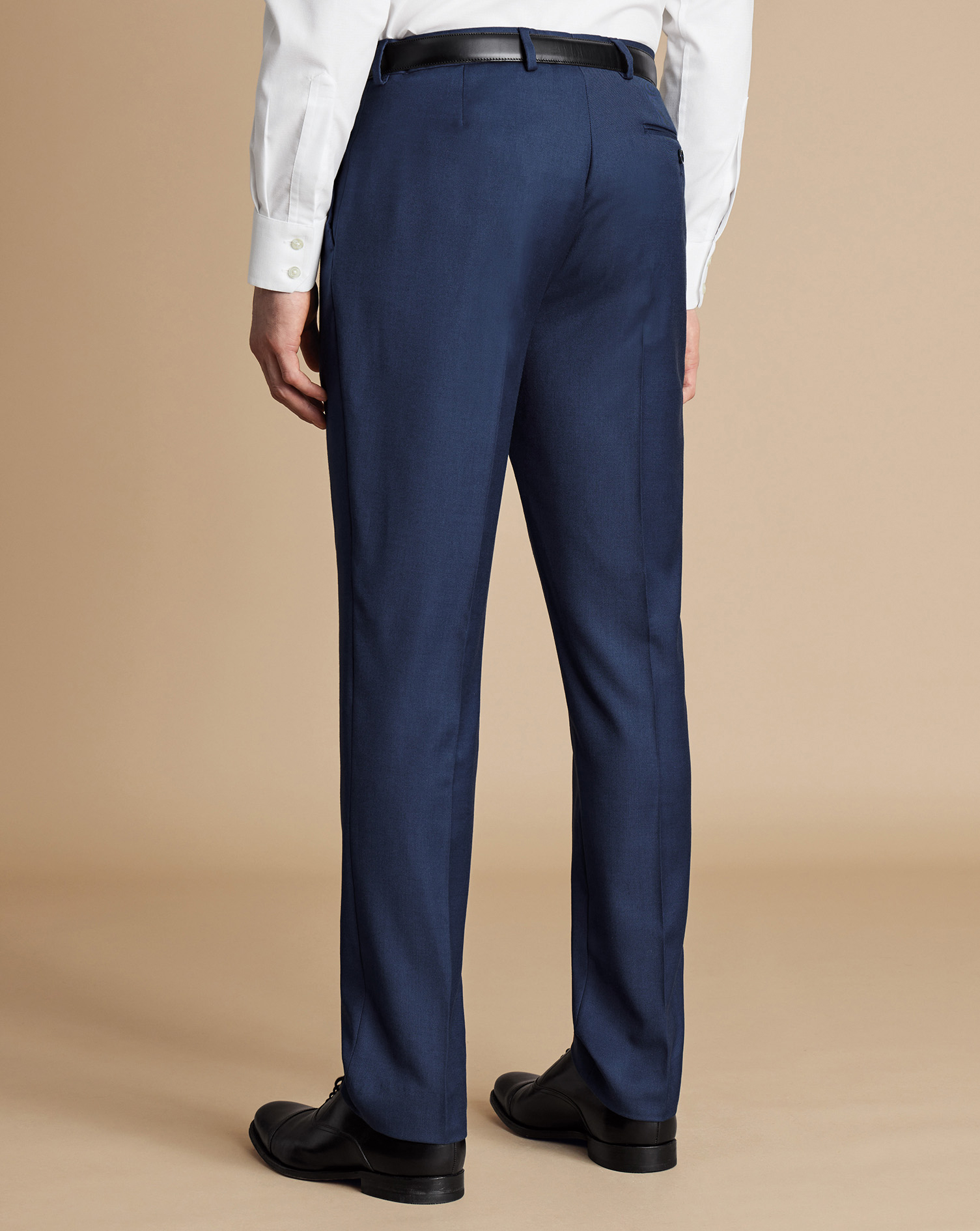 Natural Stretch Twill Suit Trousers - Royal Blue