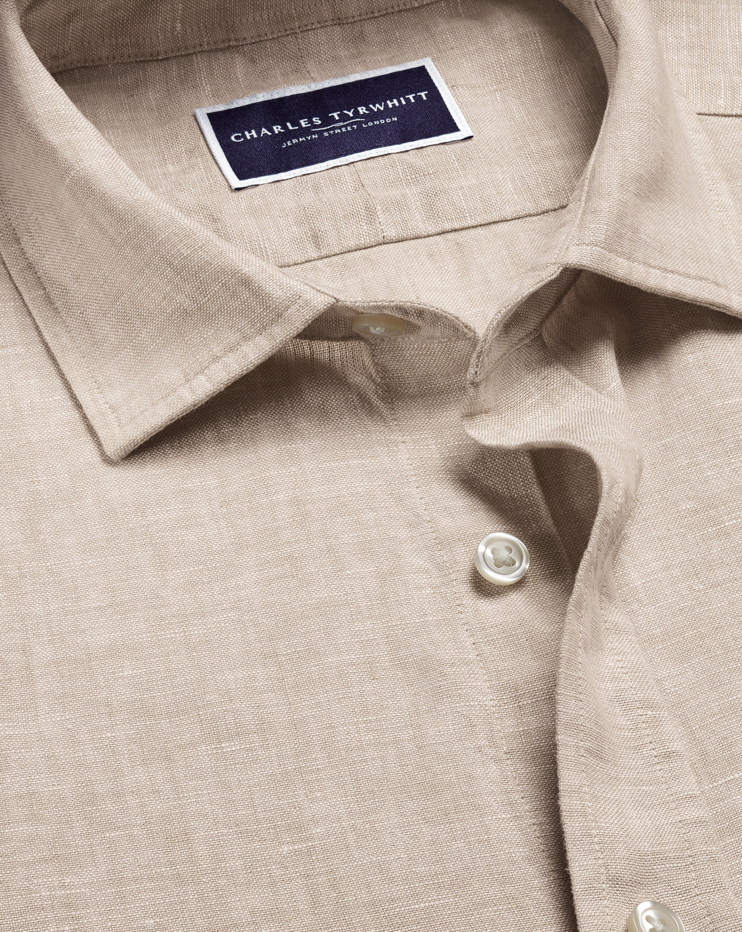 Pure Linen Shirt - Oatmeal