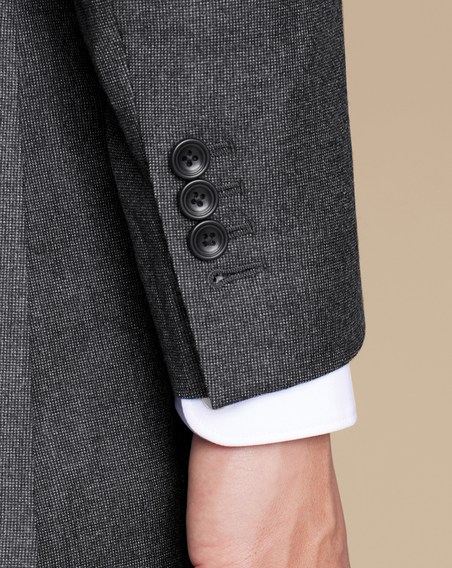 Italian Pindot Suit Jacket - Grey