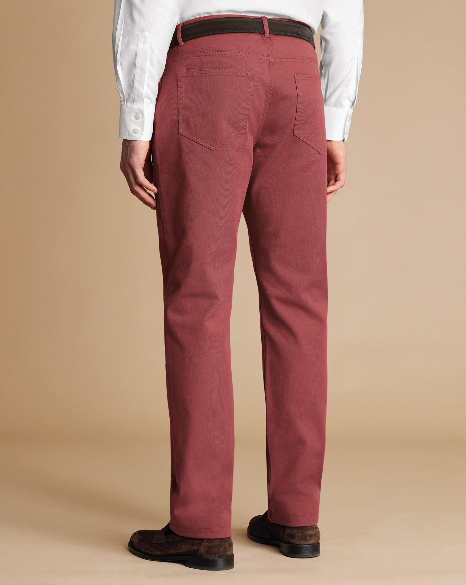 Twill 5 Pocket Jeans - Claret Pink