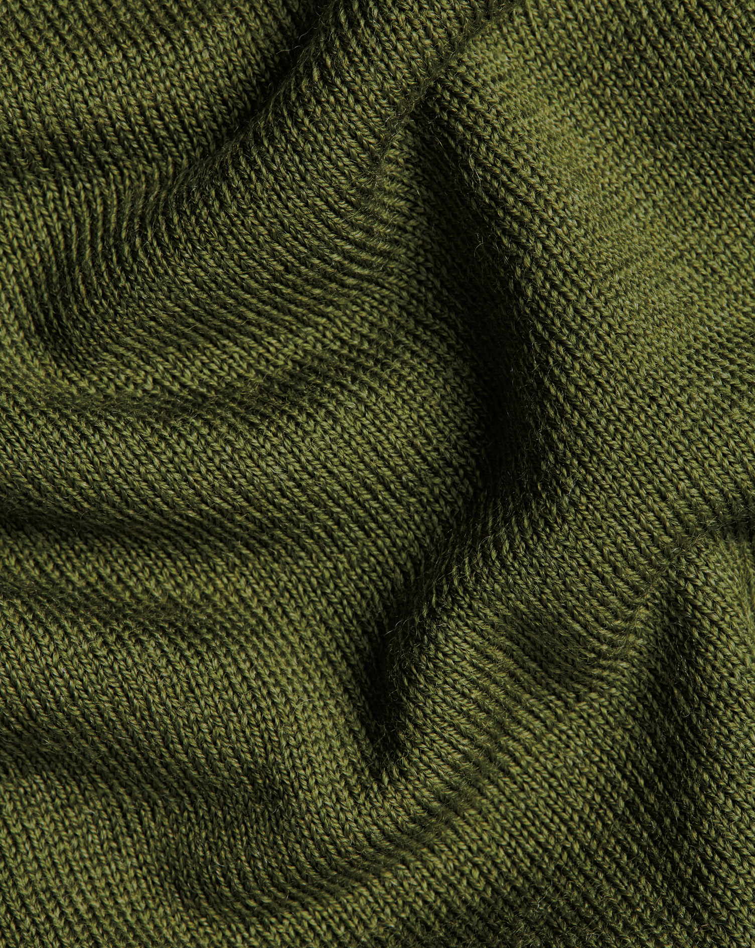 Merino Zip Neck Jumper - Moss Green