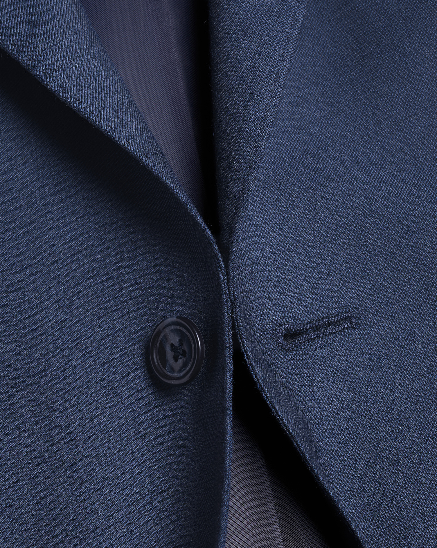 Natural Stretch Twill Suit - Indigo Blue