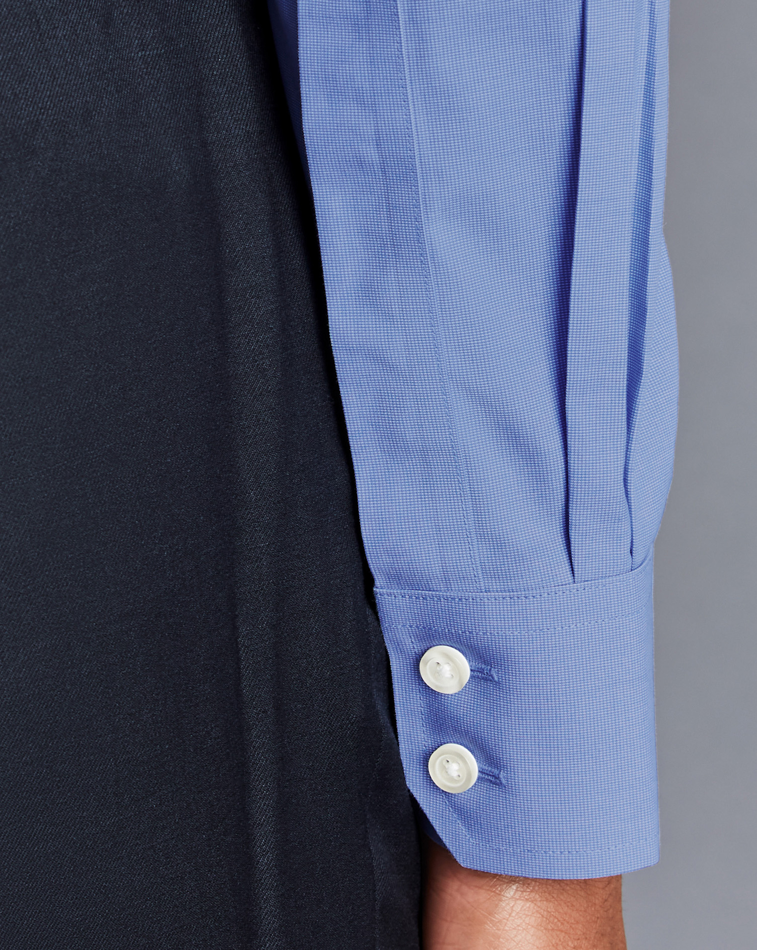 Non-Iron Poplin Shirt - Ocean Blue