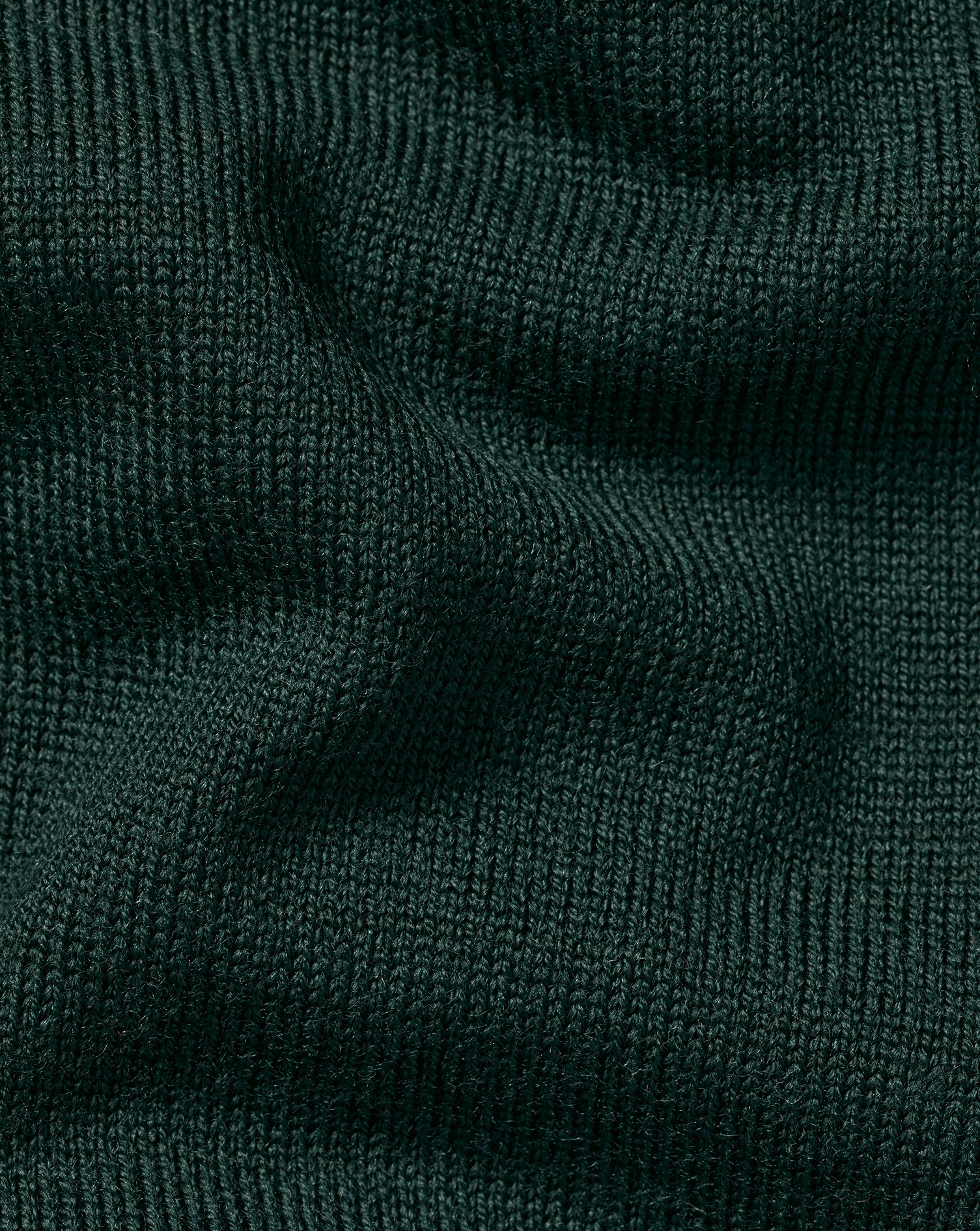 Merino Polo Jumper - Forest Green