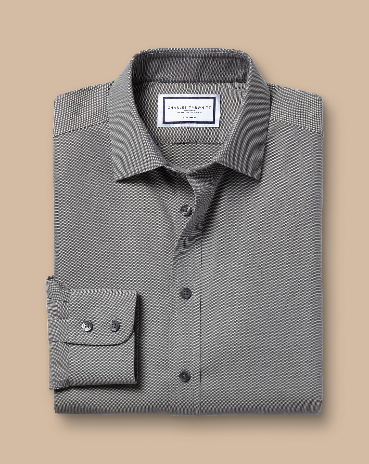 Non-Iron Royal Oxford Shirt - Grey