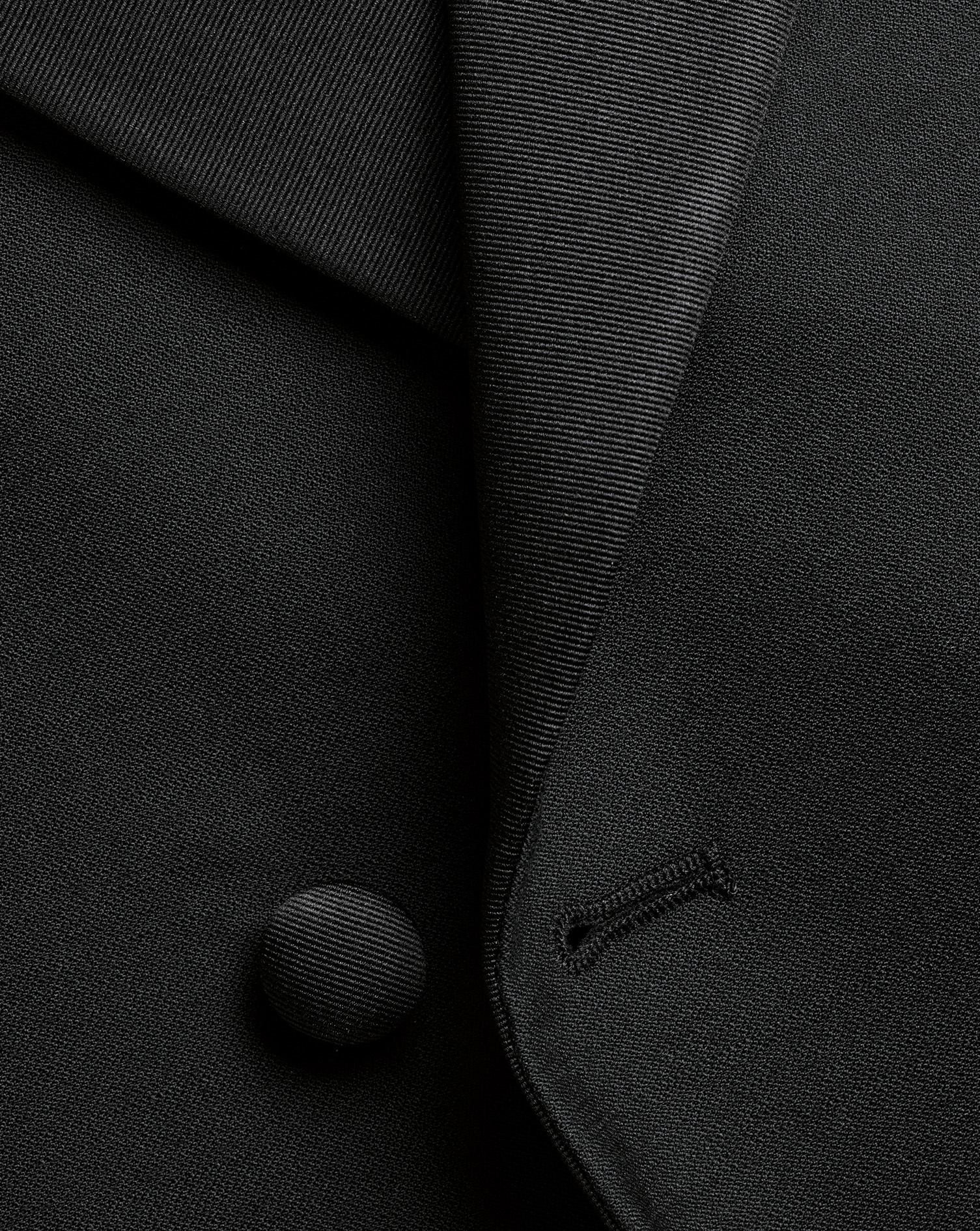 Double Breasted Dinner Suit Jacket  - Black