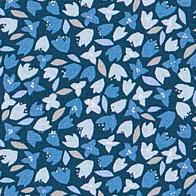 Liberty Fabric Printed Poplin - Indigo Blue