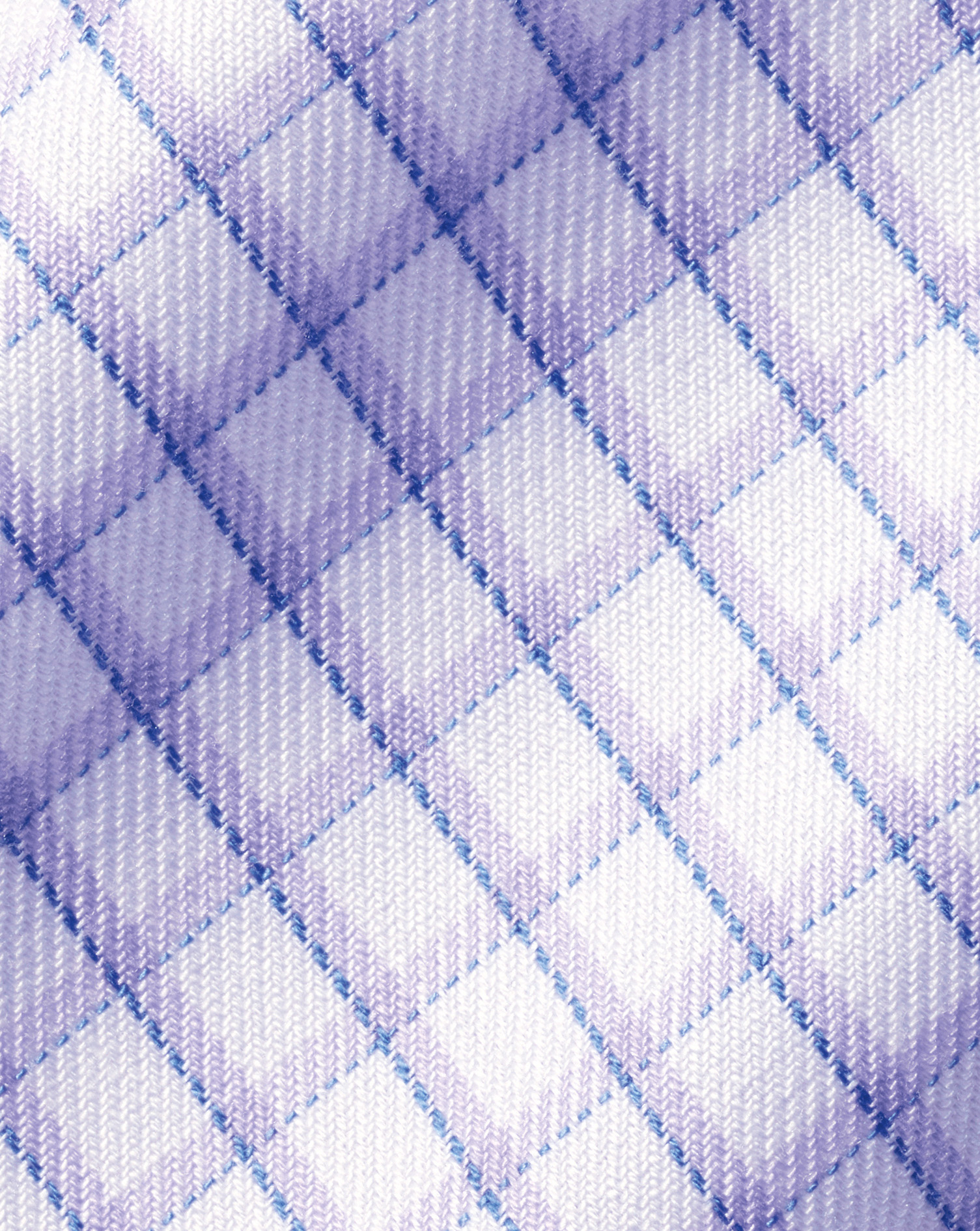 Non-Iron Two Colour Check Shirt - Lilac Purple