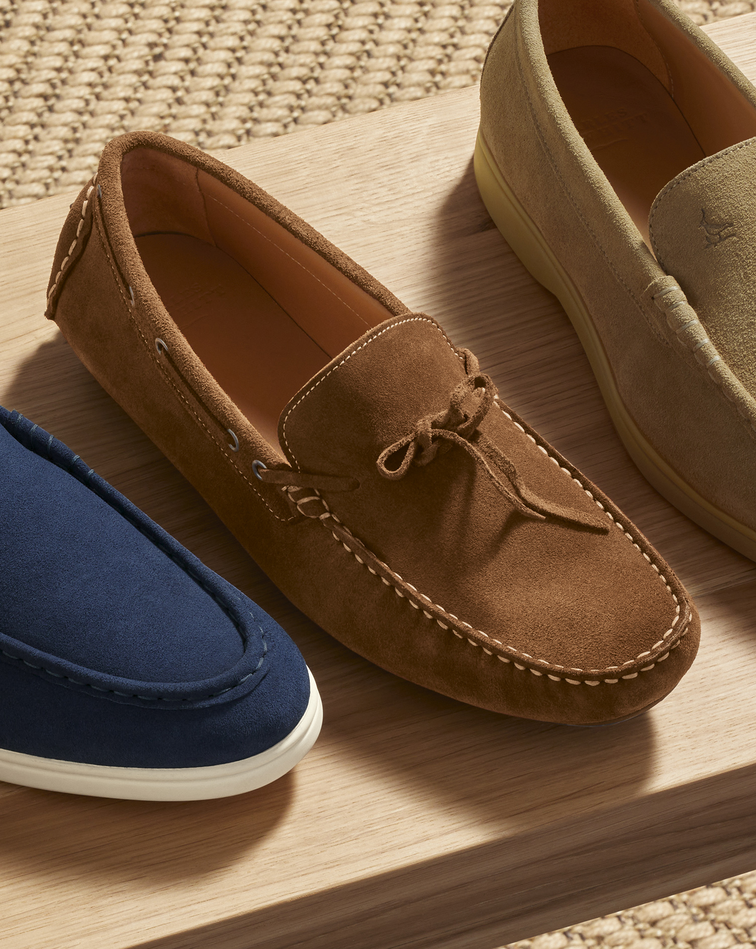 Suede Driving Loafers - Tobacco Brown