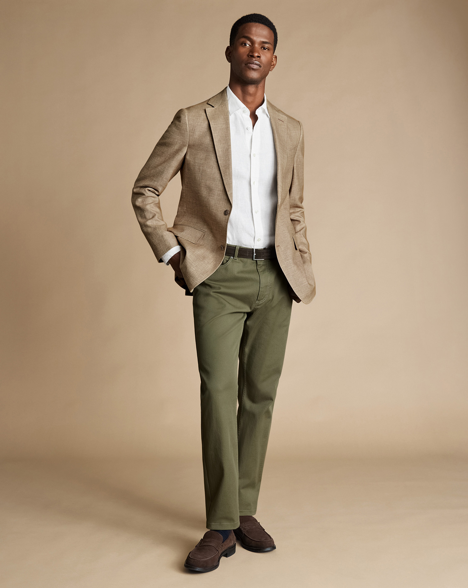 Linen Cotton Jacket - Taupe