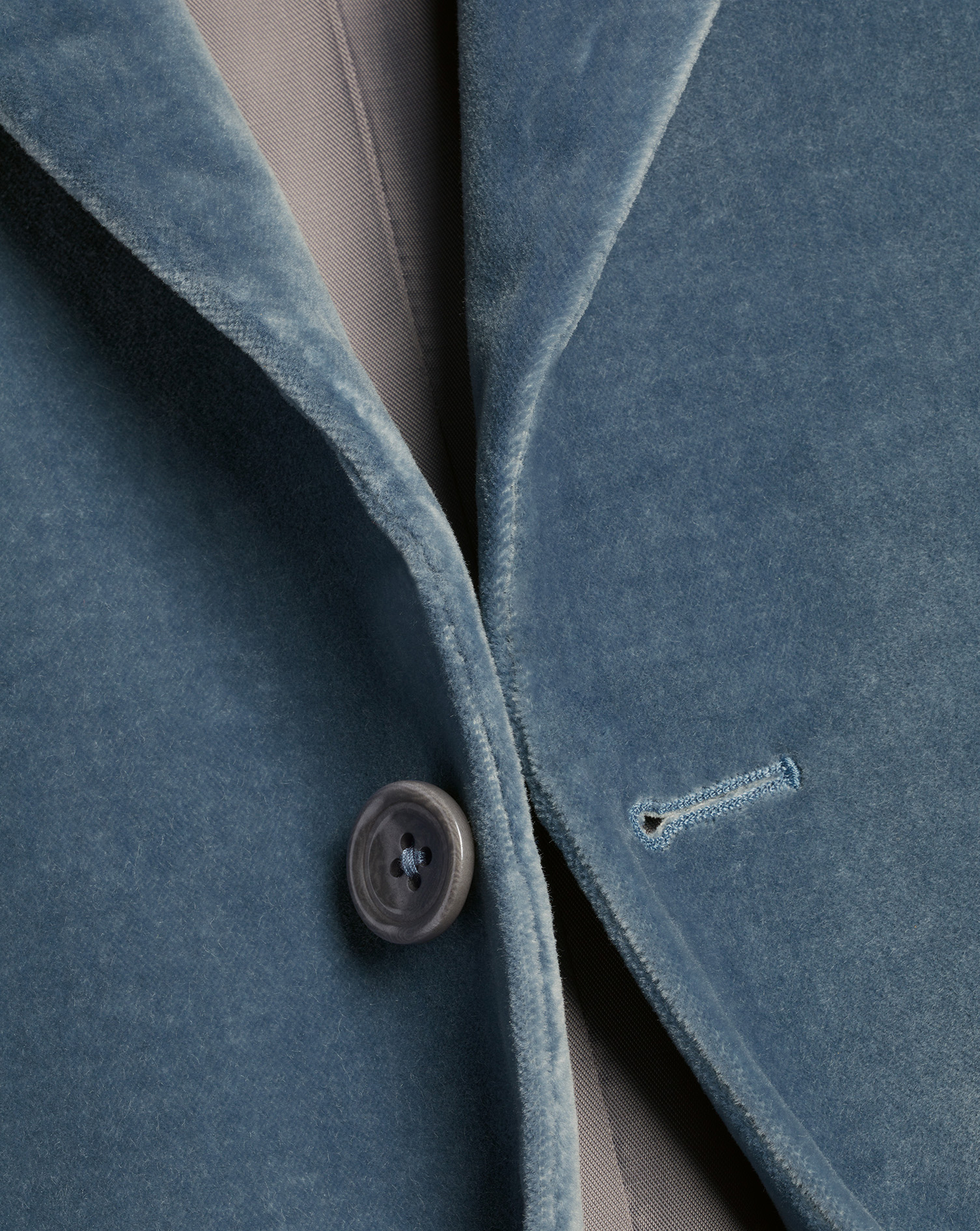 Italian Peak Velvet Jacket - Airforce Blue