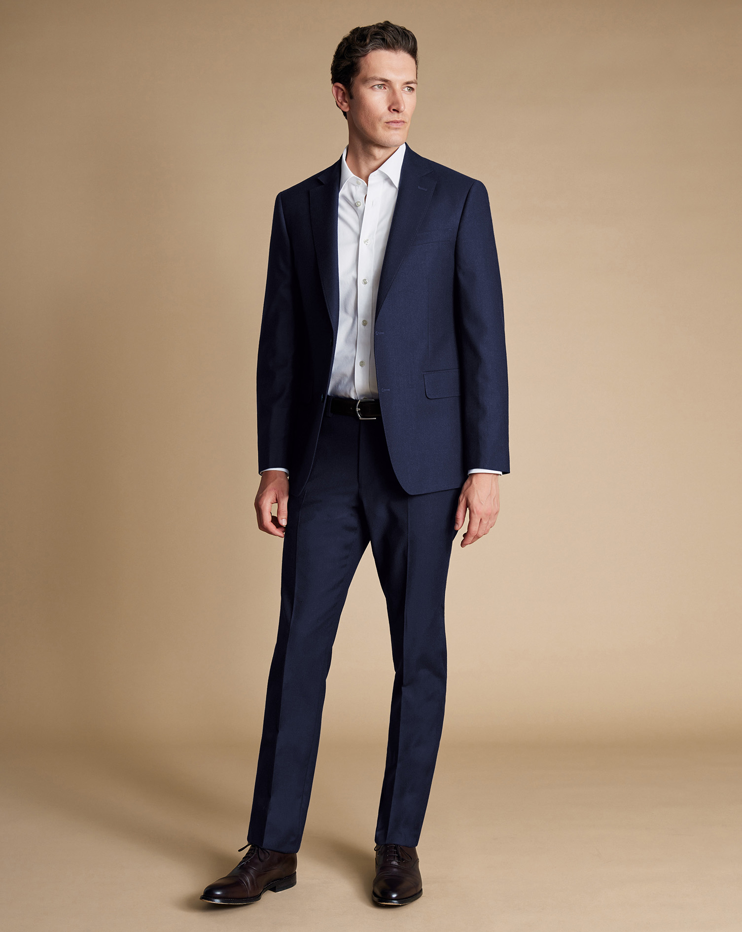 Italian Flannel Suit - Indigo Blue