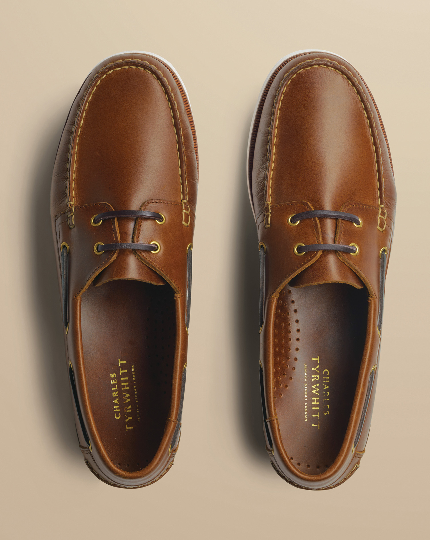 Leather Boat Shoe - Dark Tan