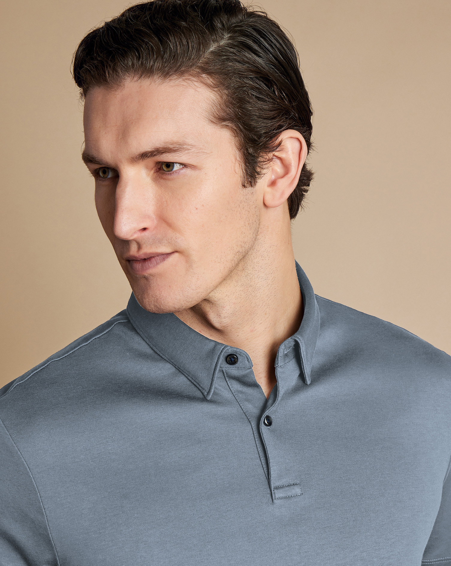 Smart Jersey Polo - Steel Blue