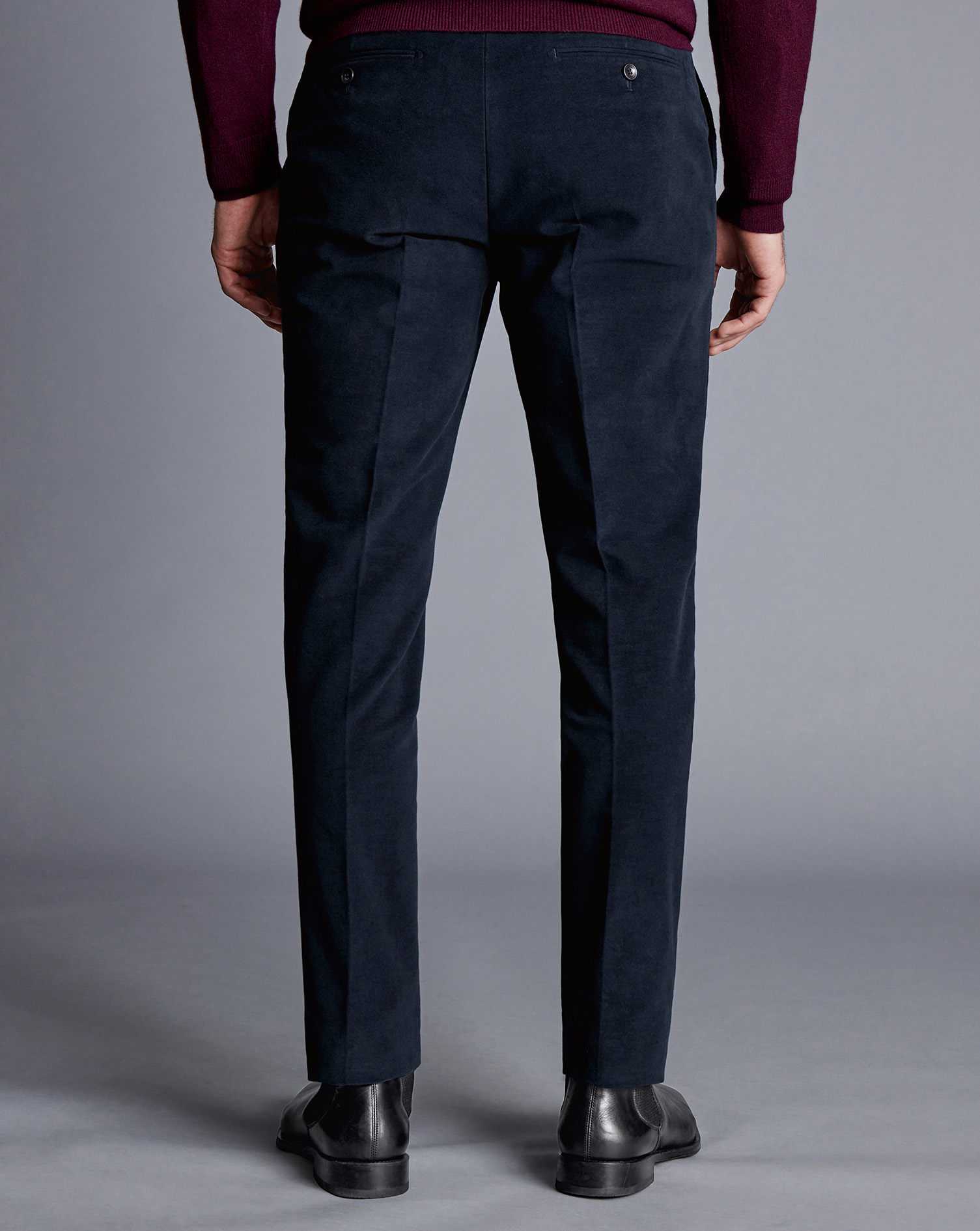 Italian Moleskin Trousers - Navy