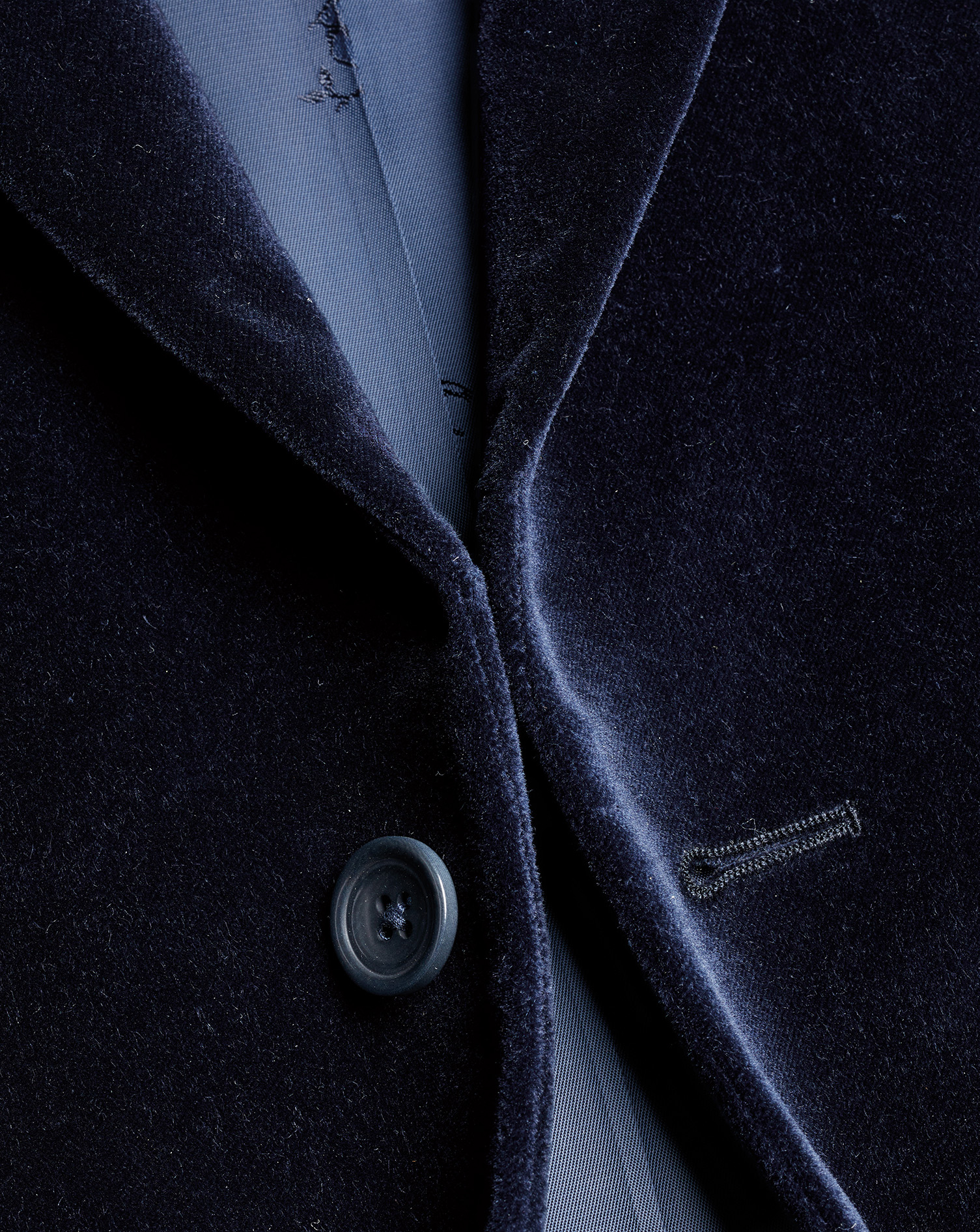 Italian Velvet Jacket - Navy