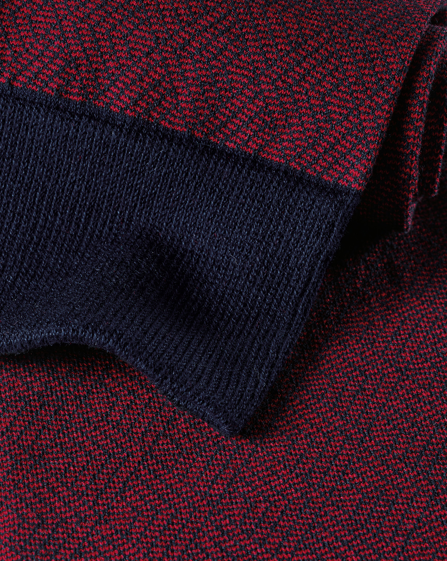 Herringbone Socks - Red & Navy