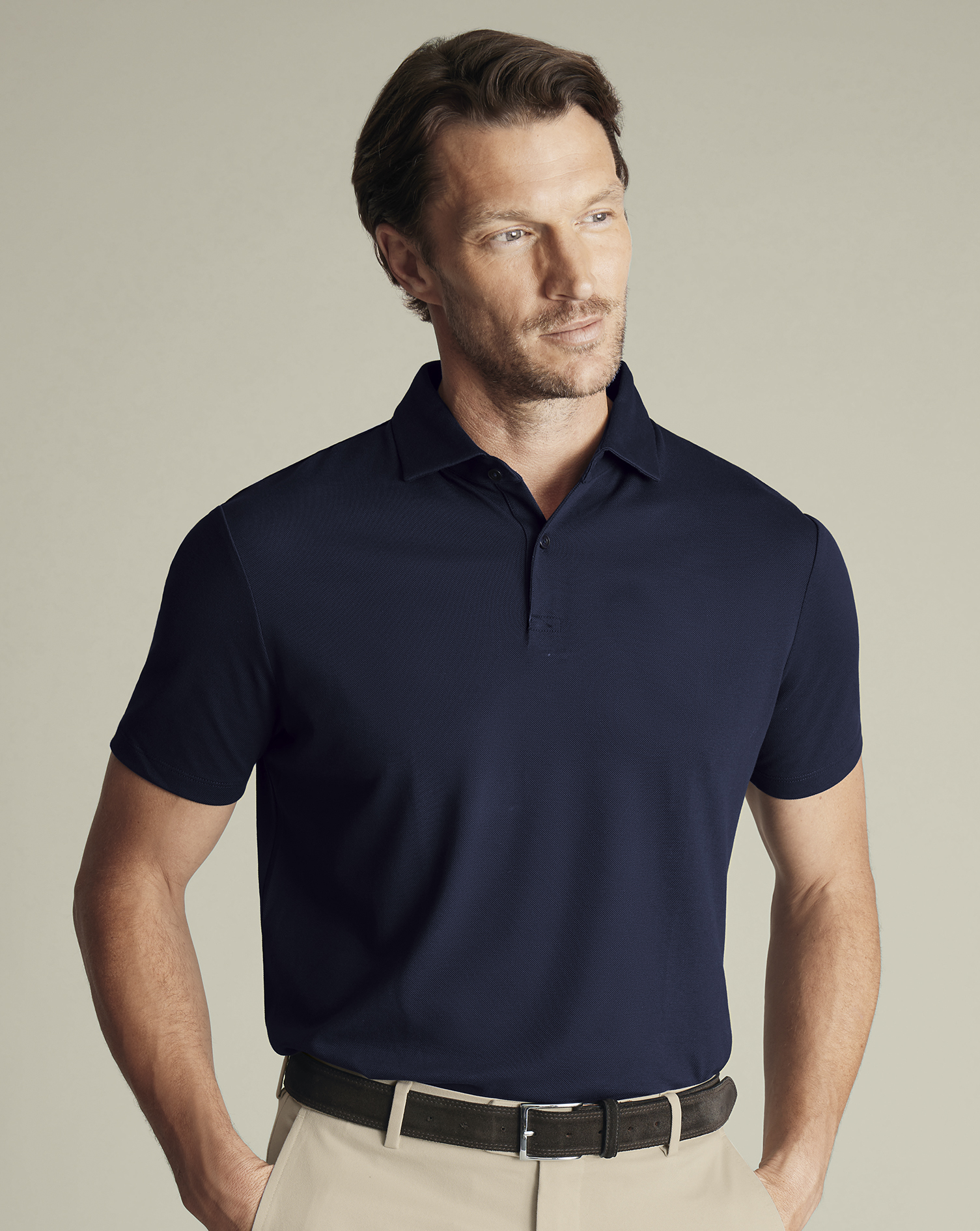 Charles Tyrwhitt Smartes Tyrwhitt Piqué-Polo - Marineblau