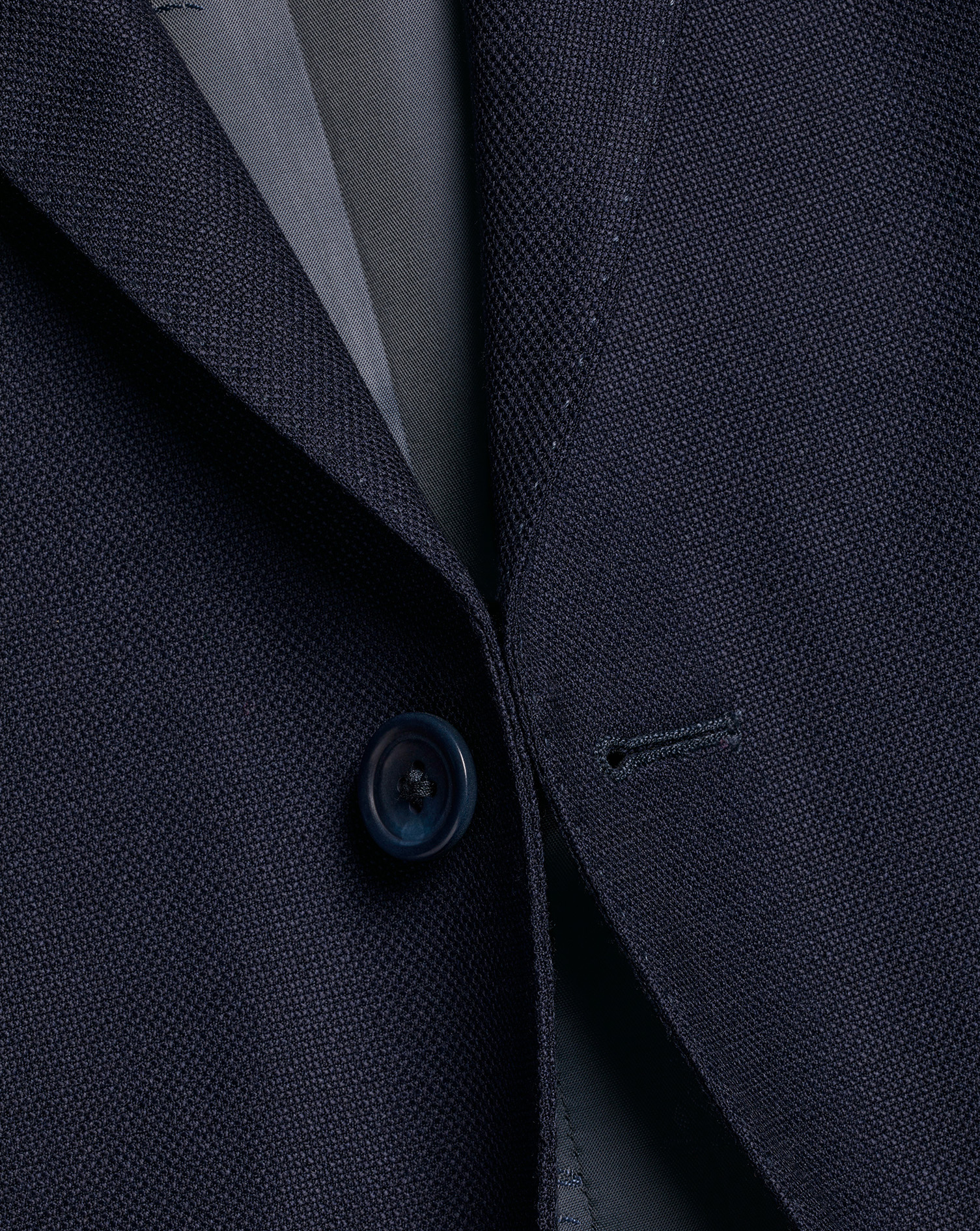 Luxury Italian Hopsack Jacket - Navy