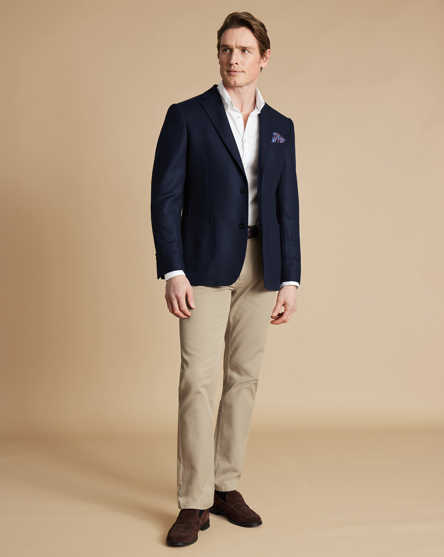 Wool Silk Jacket - French Navy