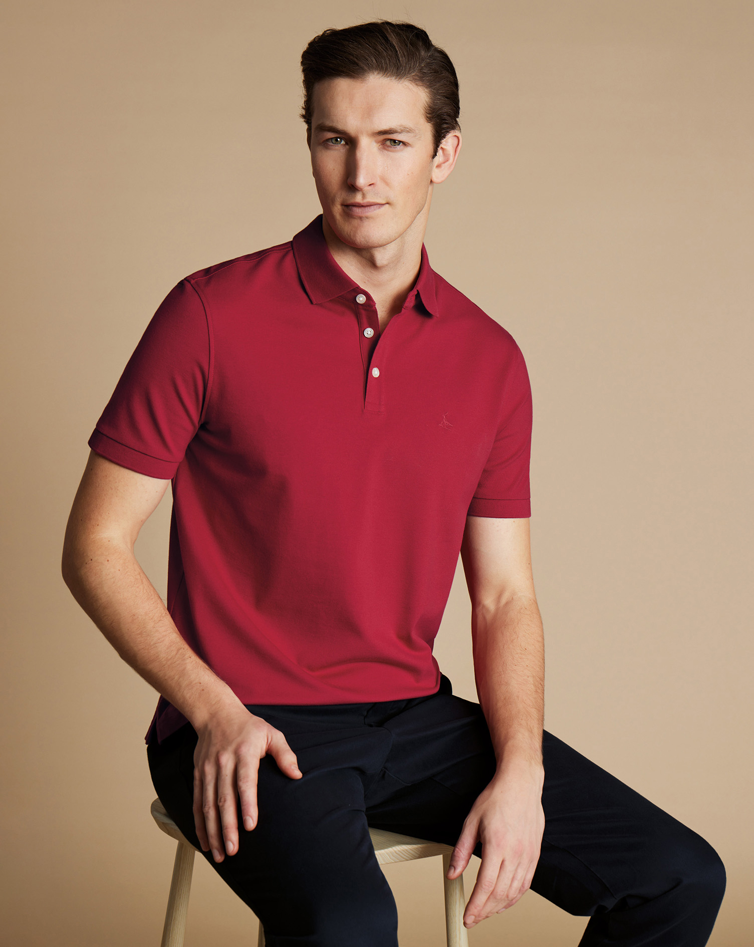 Tyrwhitt Pique Polo - Red