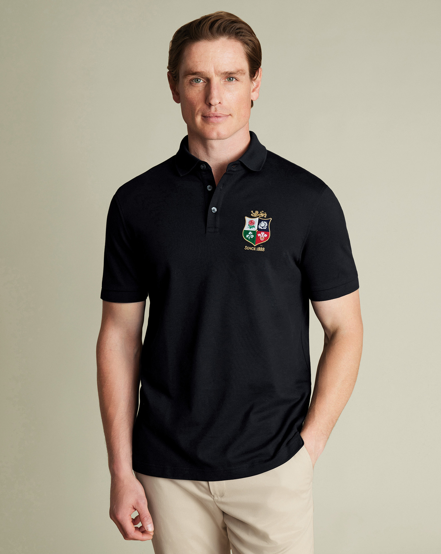 Charles Tyrwhitt The Lions Piqué-Polo - Schwarz