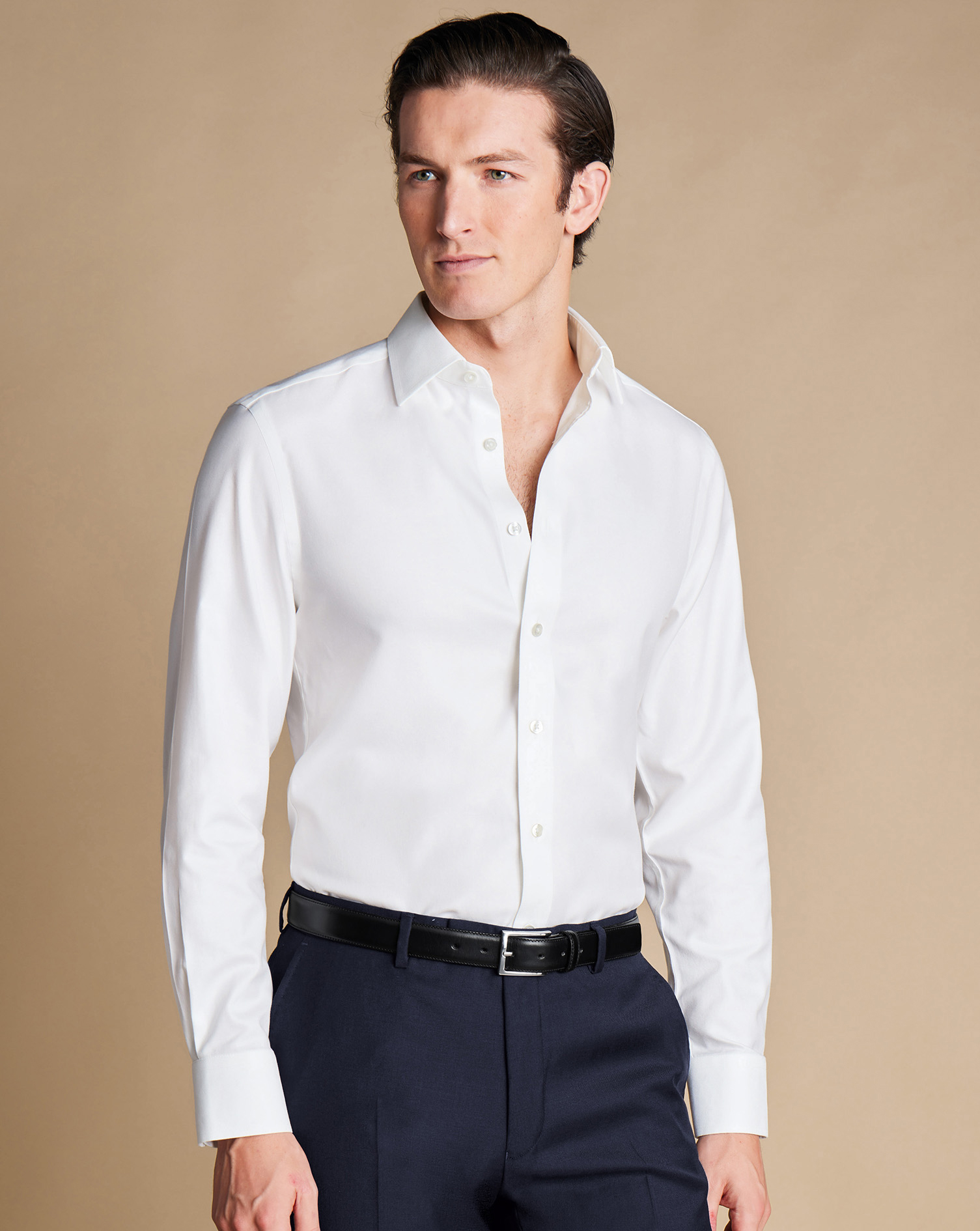 Non-Iron Twill Shirt - White