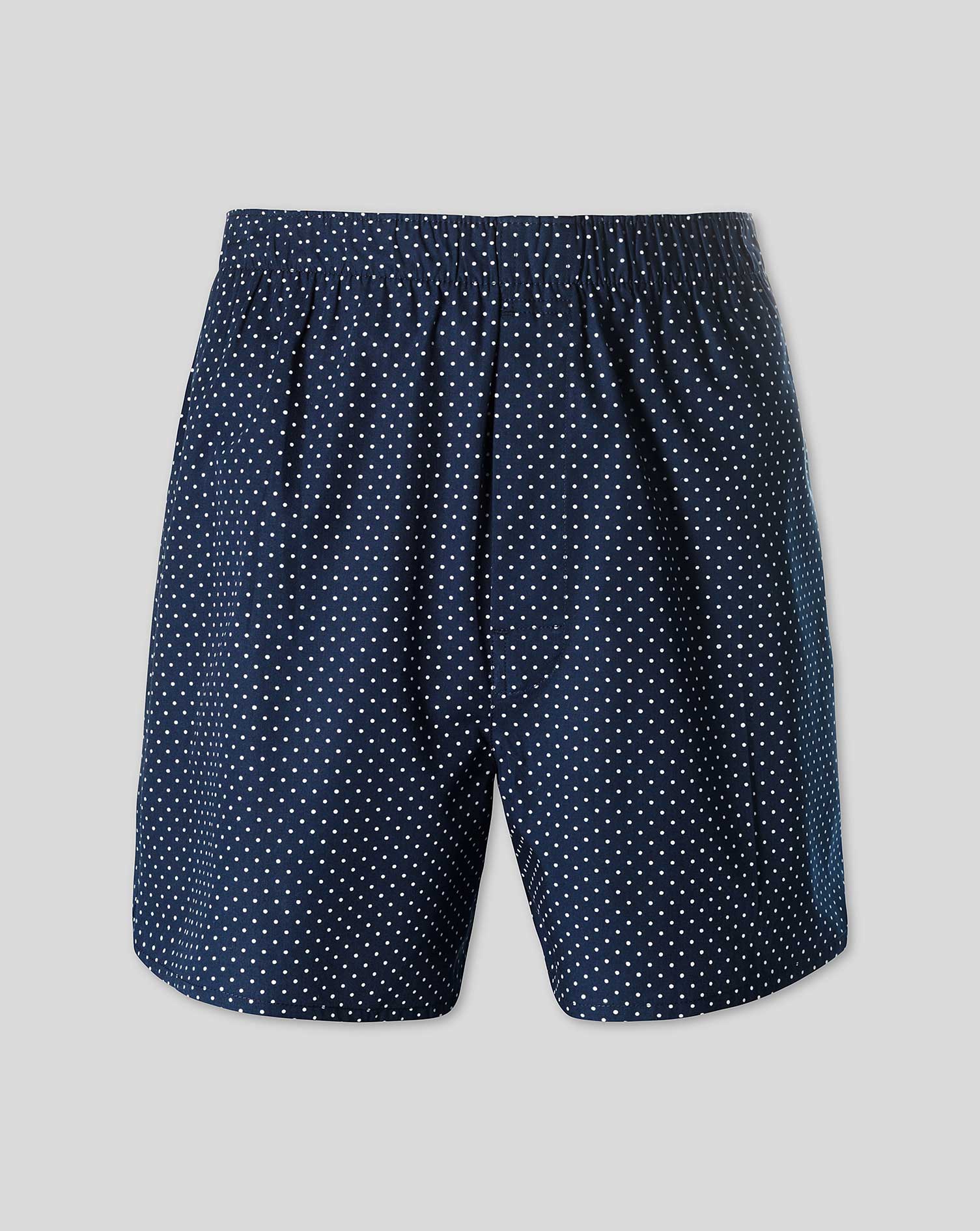 Printed Dot Woven Boxers - Navy