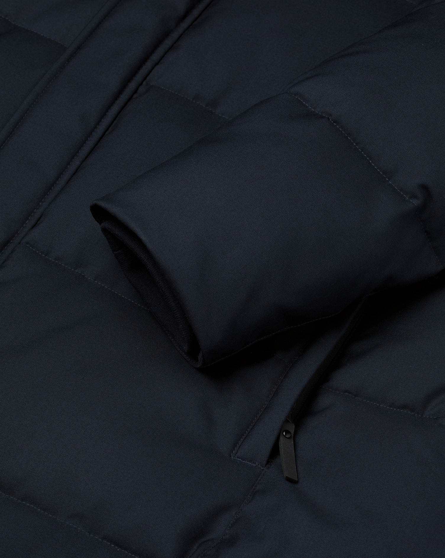 Quilted Puffer Coat - Navy