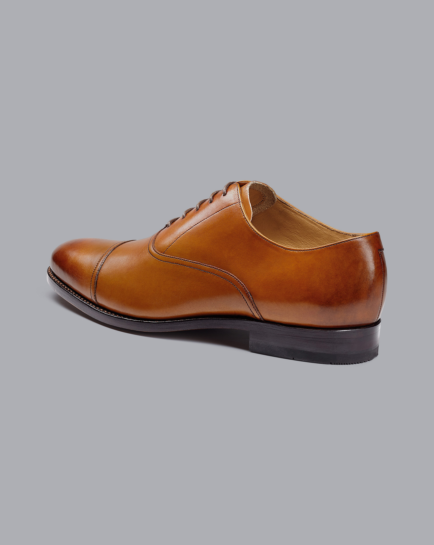 Leather Oxford Shoes - Tan