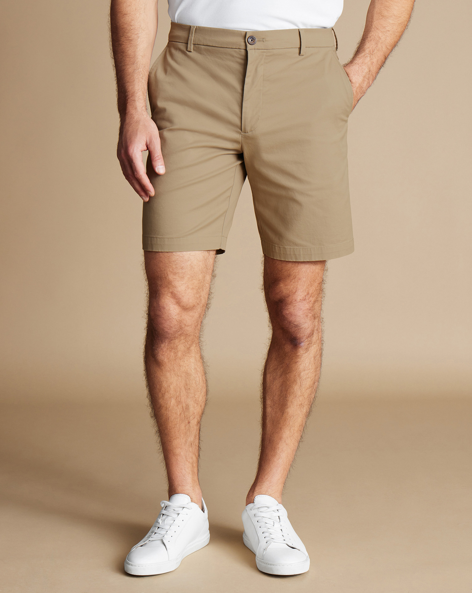 Cotton Shorts - Taupe