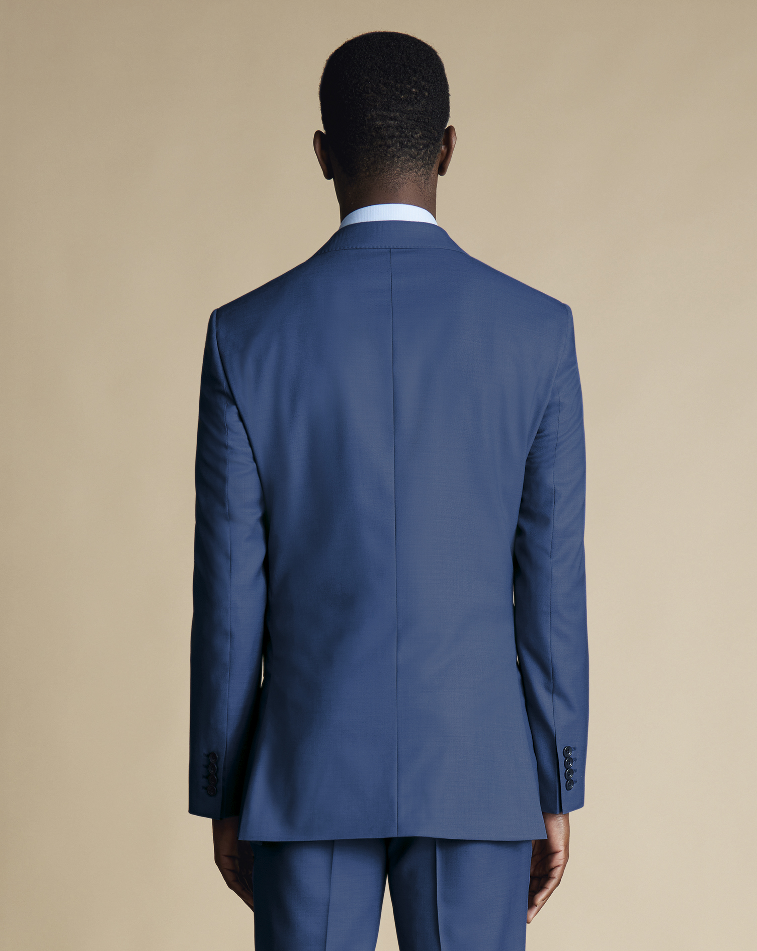 Ultimate Performance Sharkskin Suit Jacket  - Indigo Blue