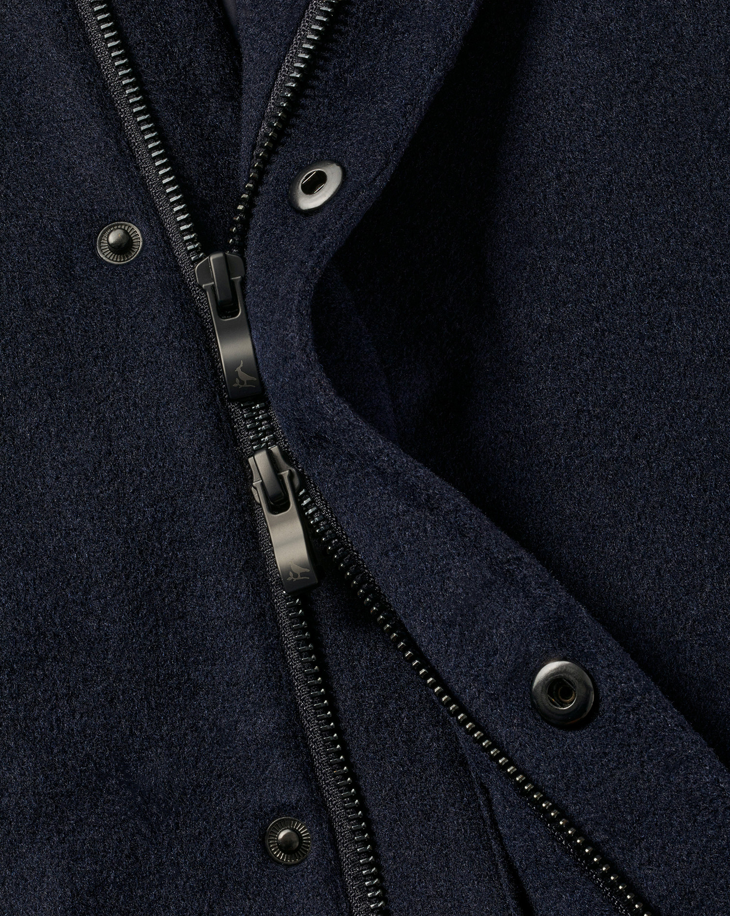 Wool Car Coat - Navy